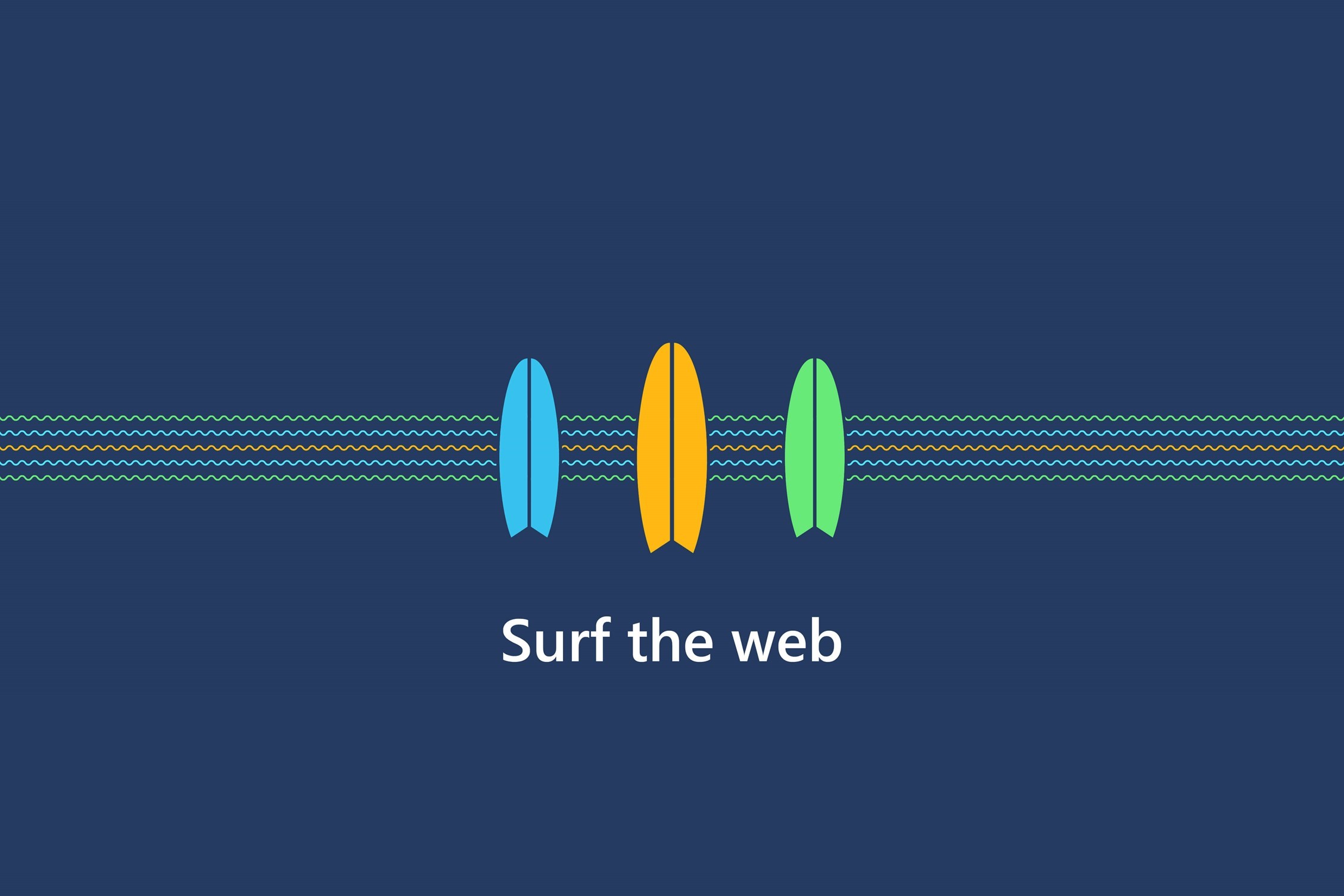 Surf the web with surfboards and waves HD Wallpaper