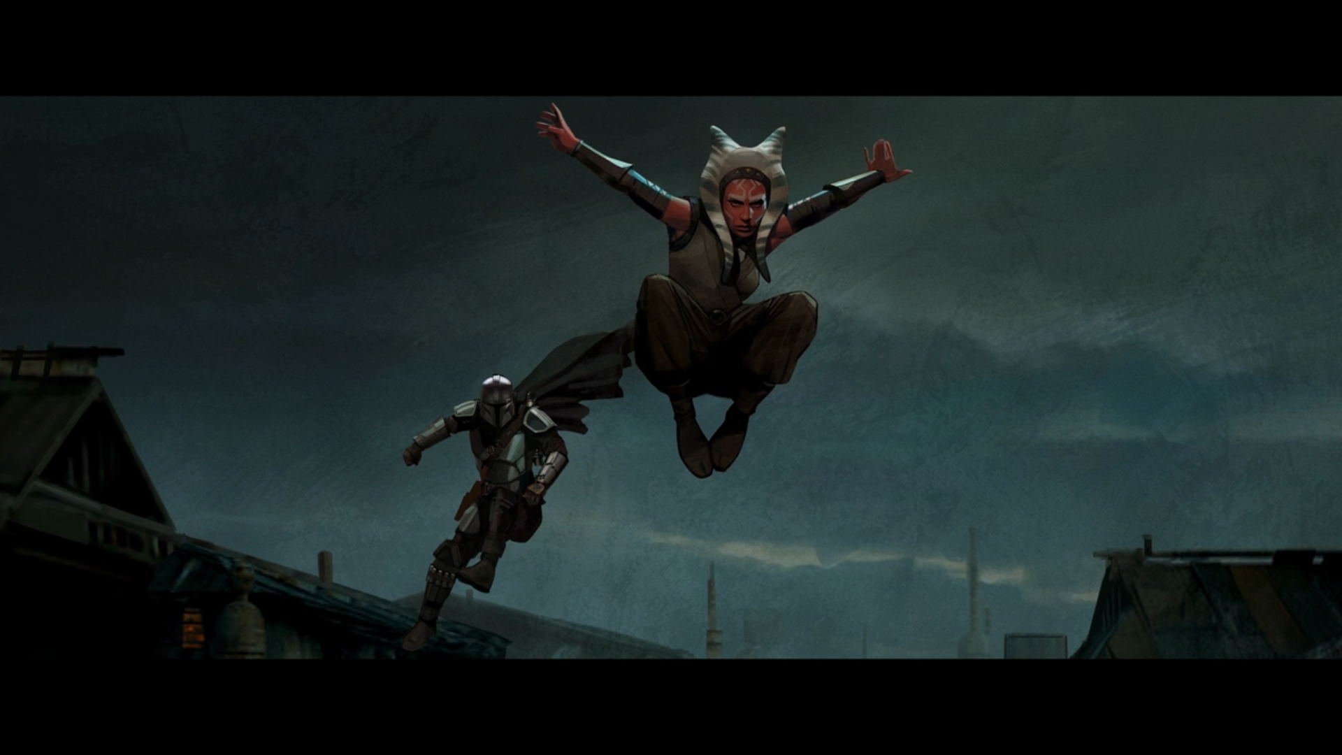 The Mandalorian and Ahsoka Tano from Star Wars HD Wallpaper