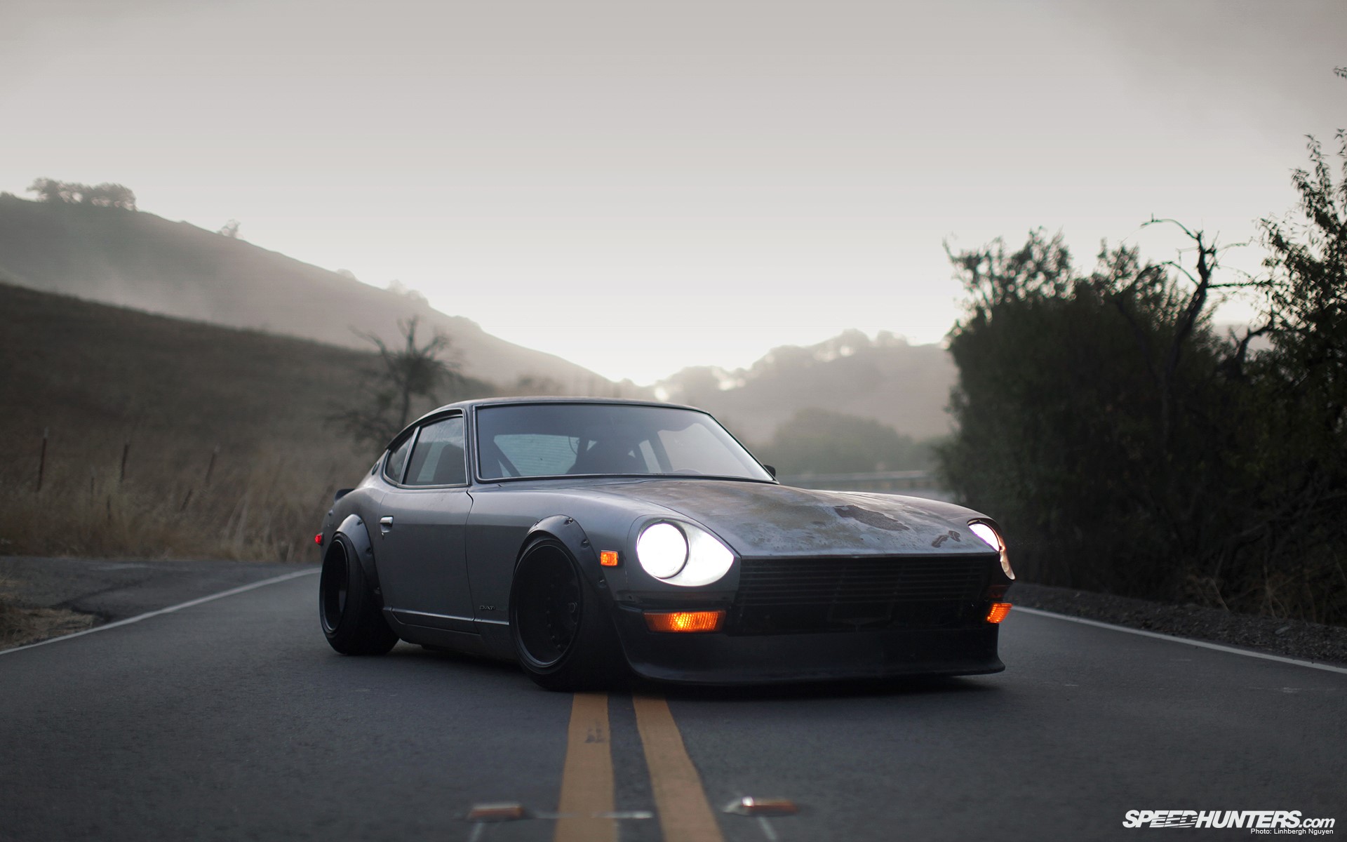 Modified Nissan Fairlady Z on a road HD Wallpaper