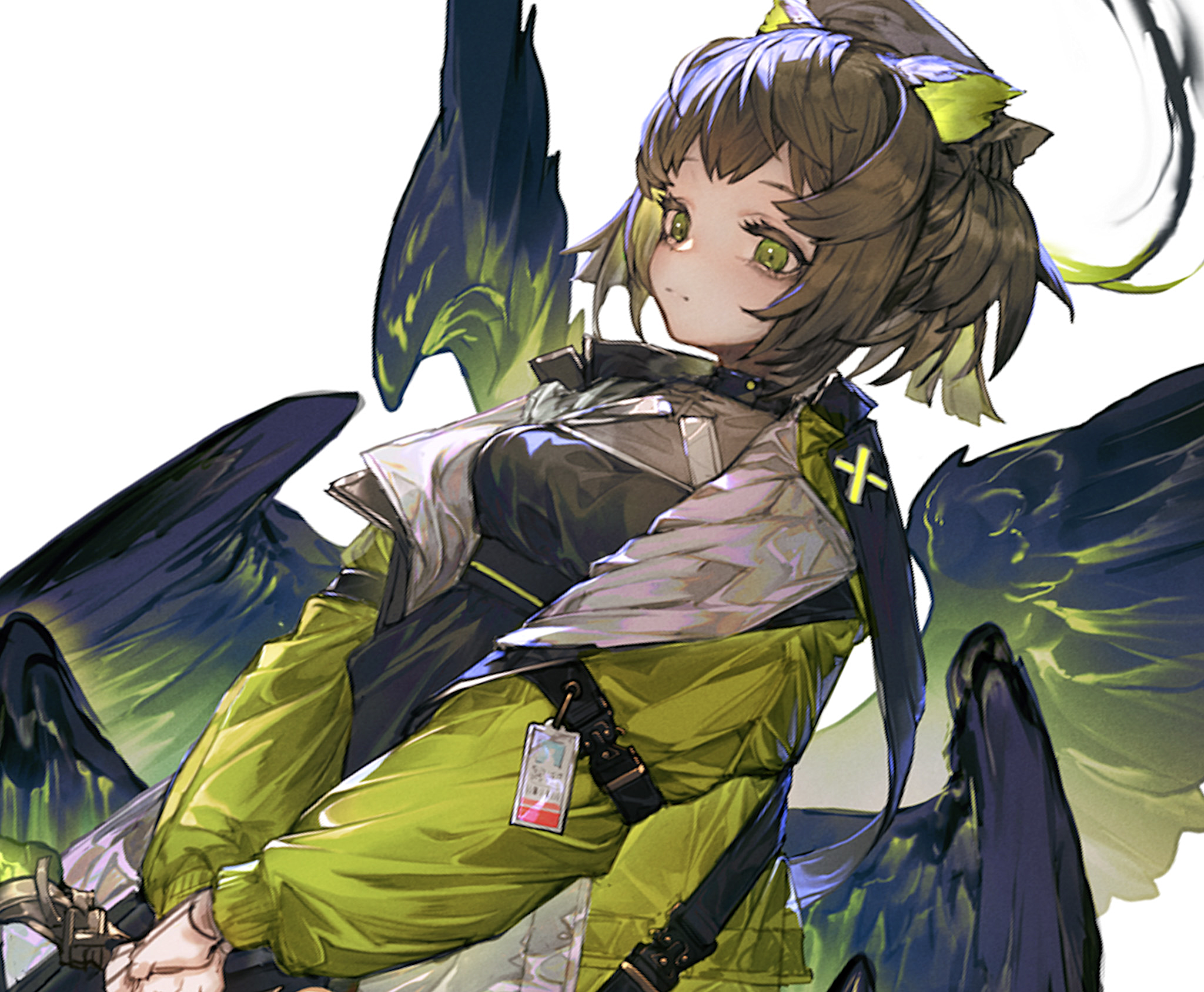 Anime girl with wings by Nonokuro HD Wallpaper