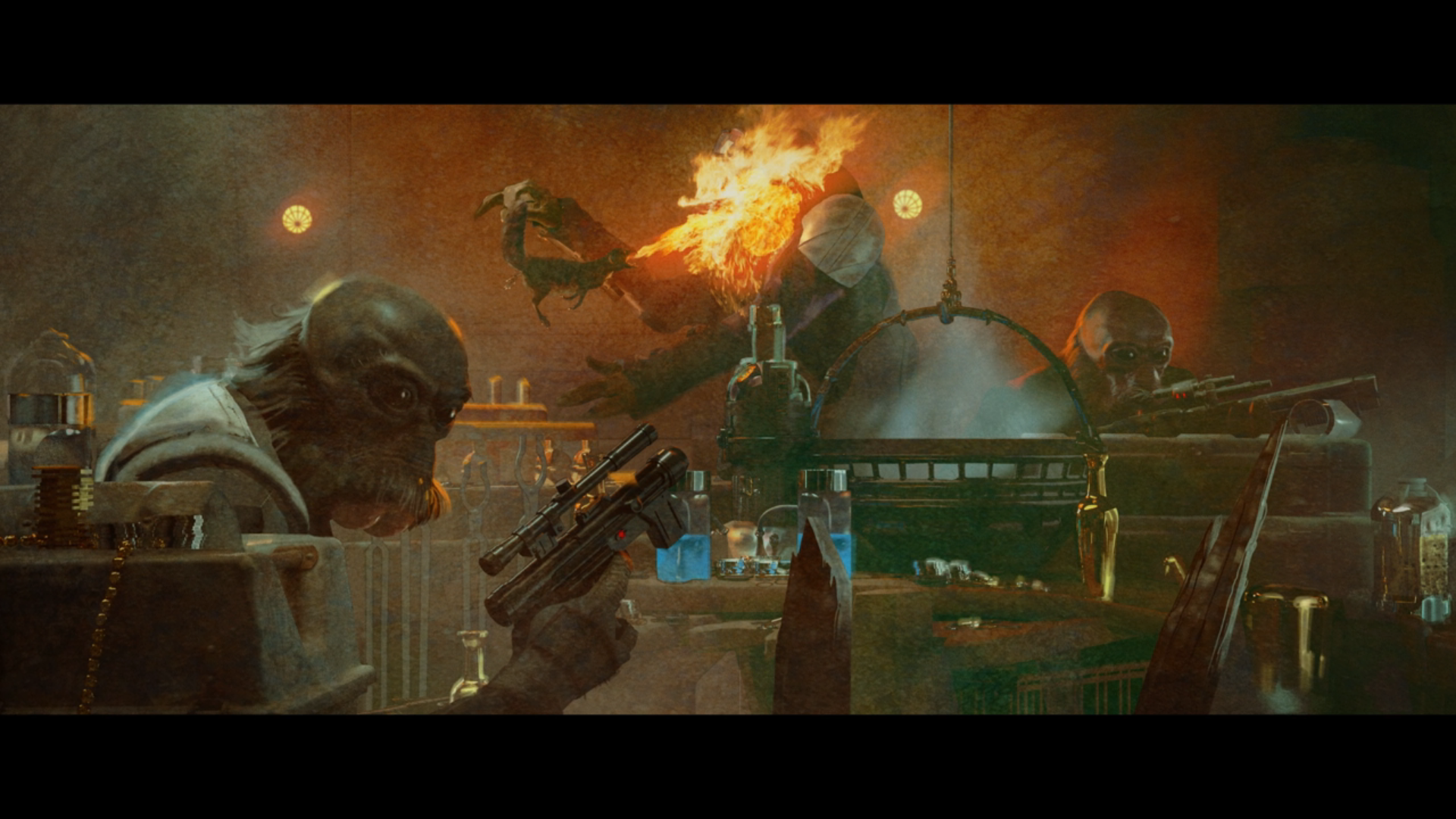 The Mandalorian: Creature engulfed in flames HD Wallpaper