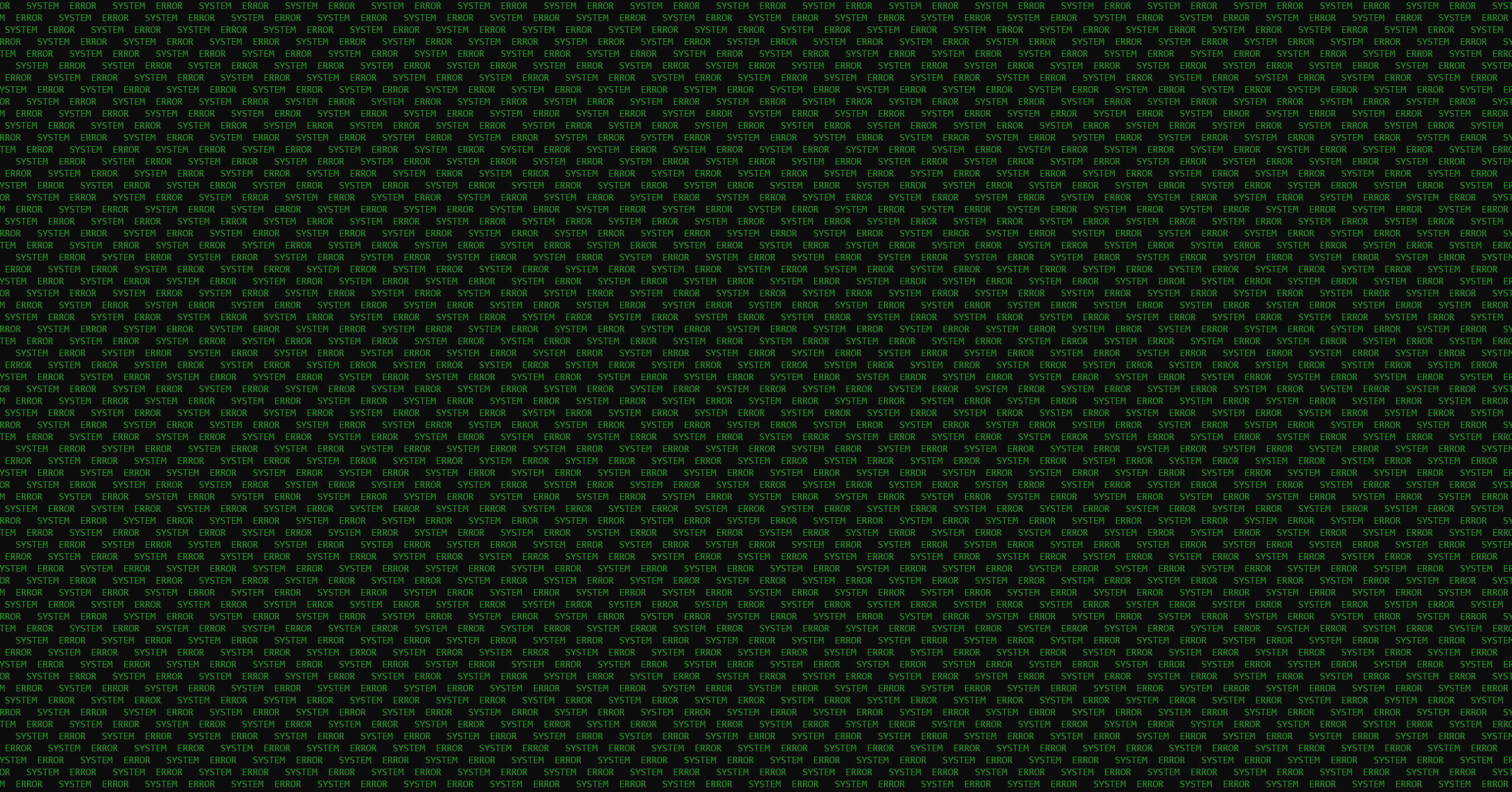System Error Text Pattern HD Wallpaper