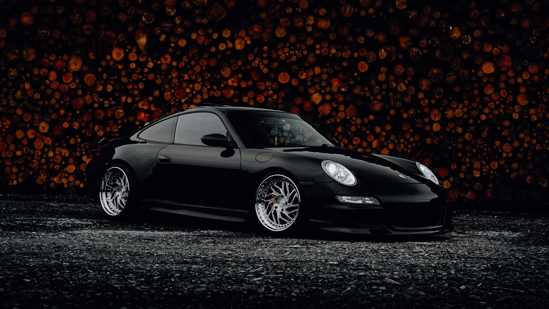 Black Porsche 911 996 Custom Lowrider HD Wallpaper