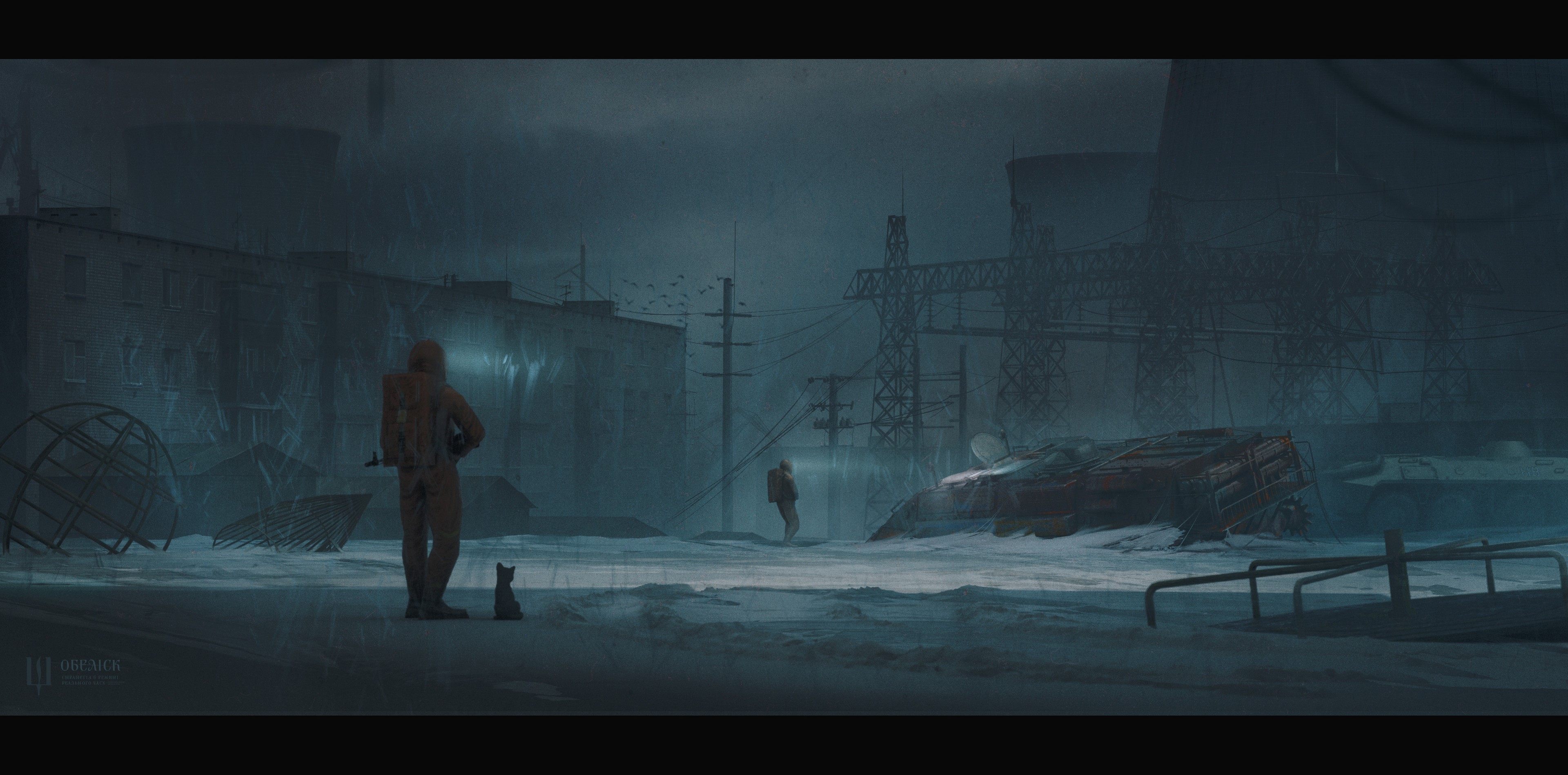S.T.A.L.K.E.R. nuclear power plant in winter HD Wallpaper