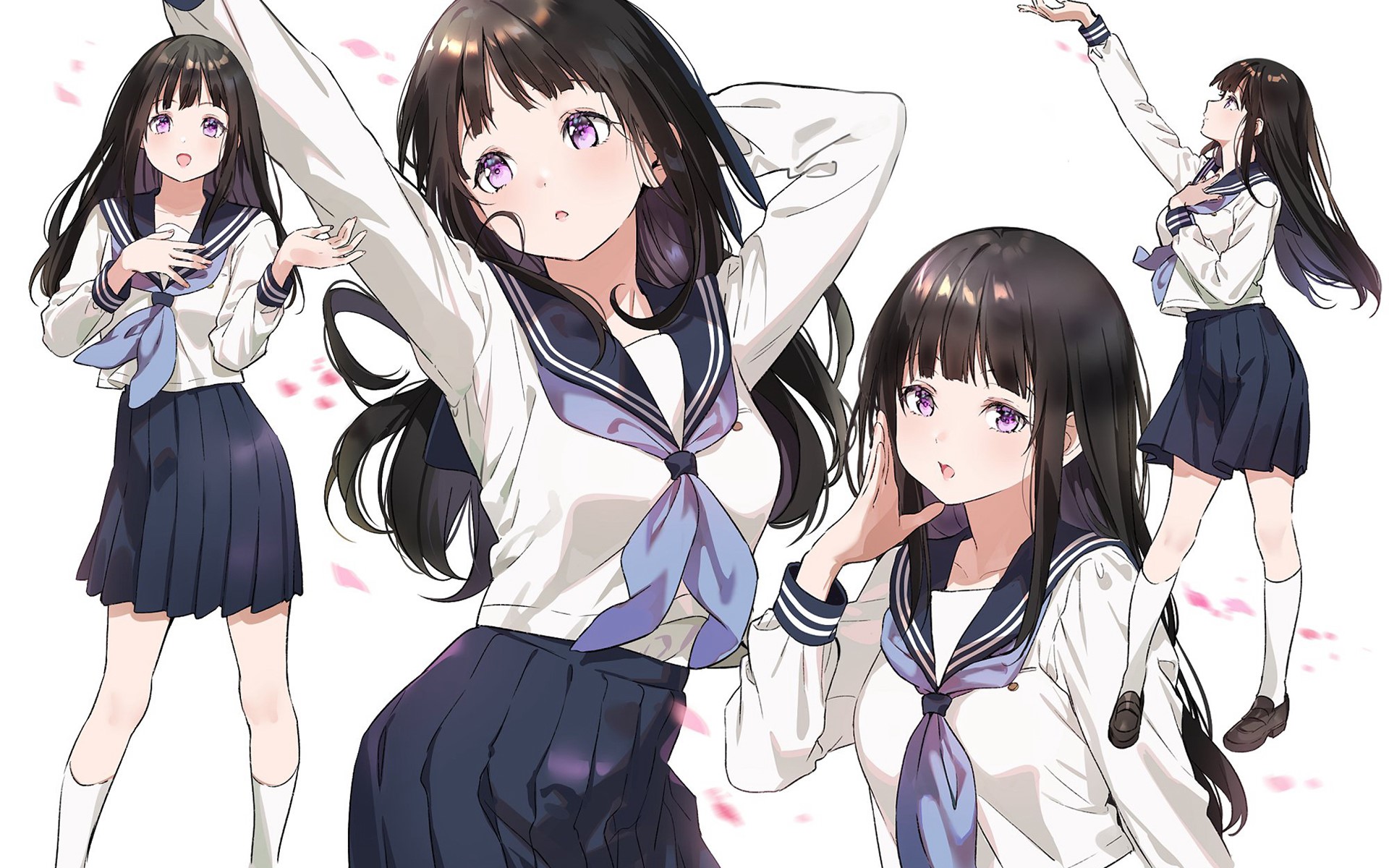 Chitanda Eru from Hyouka in school uniform HD Wallpaper