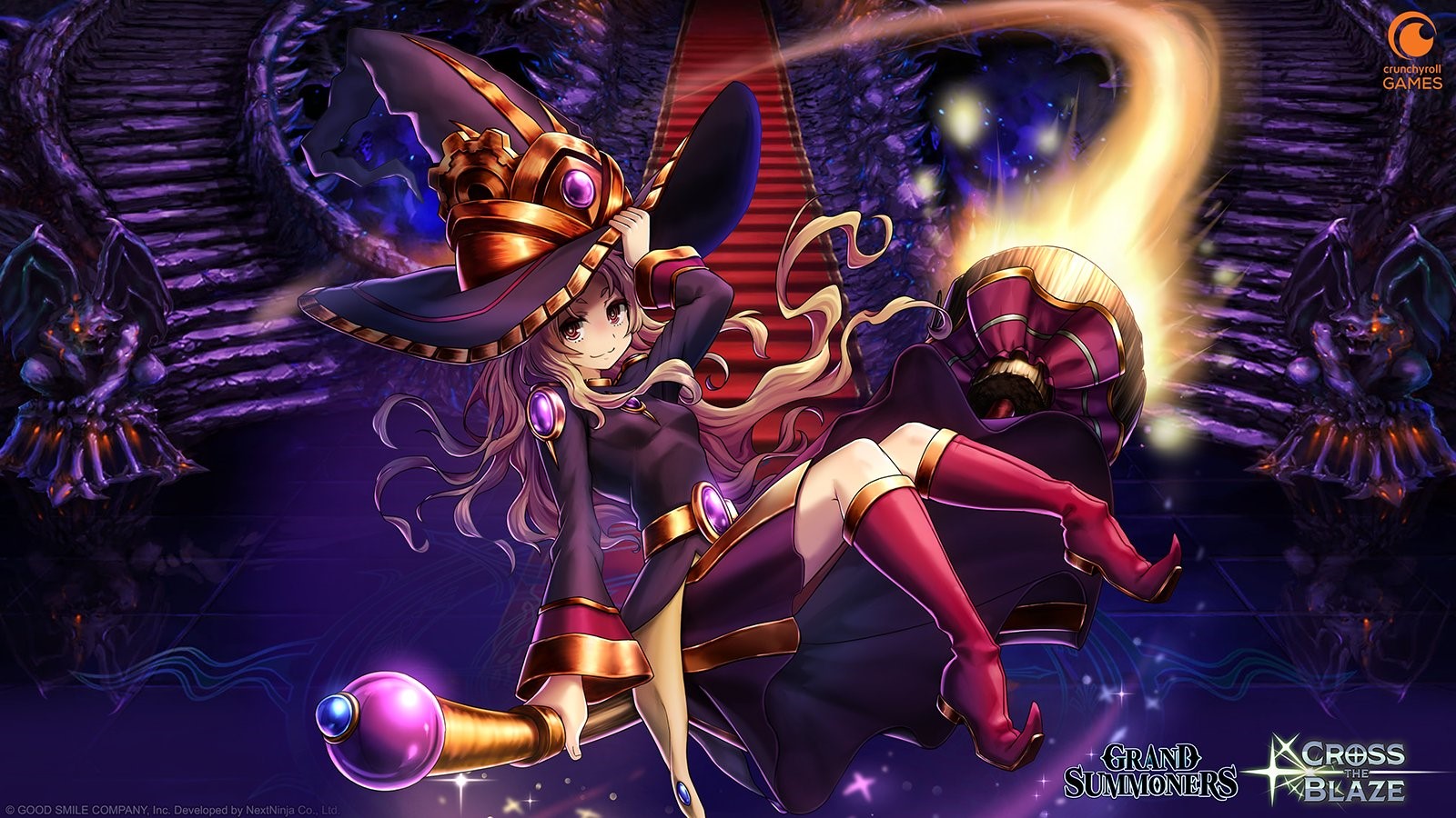 Grand Summoners x Cross the Blaze Witch HD Wallpaper