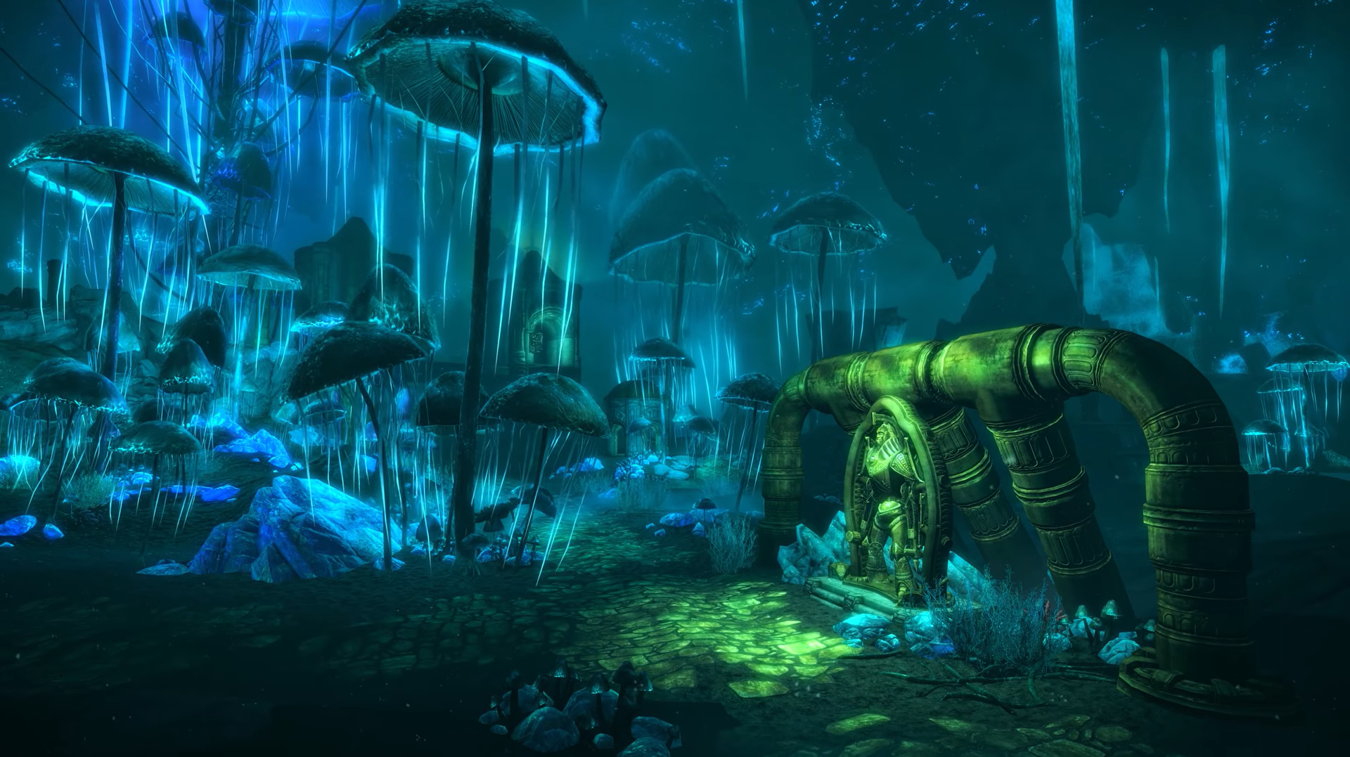 Underworld magic mushrooms in The Elder Scrolls V: Skyrim HD Wallpaper