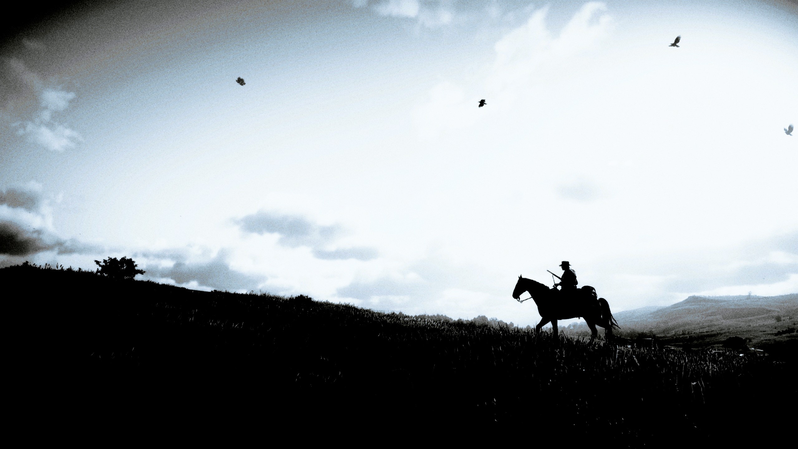 Outlaw on horseback in Red Dead Redemption 2 HD Wallpaper