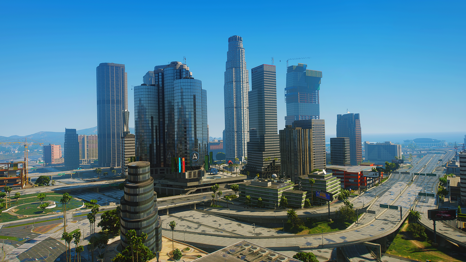 Grand Theft Auto V Los Santos cityscape HD Wallpaper
