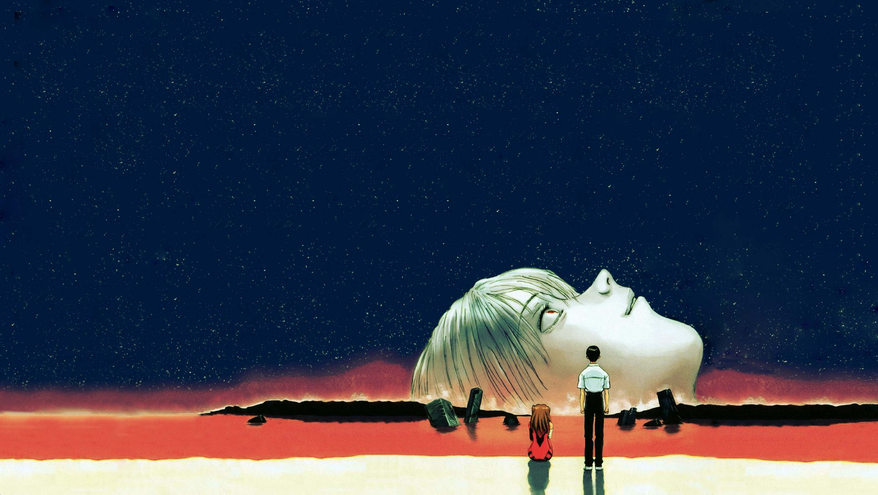 Neon Genesis Evangelion Rei Ayanami and Shinji Ikari HD Wallpaper