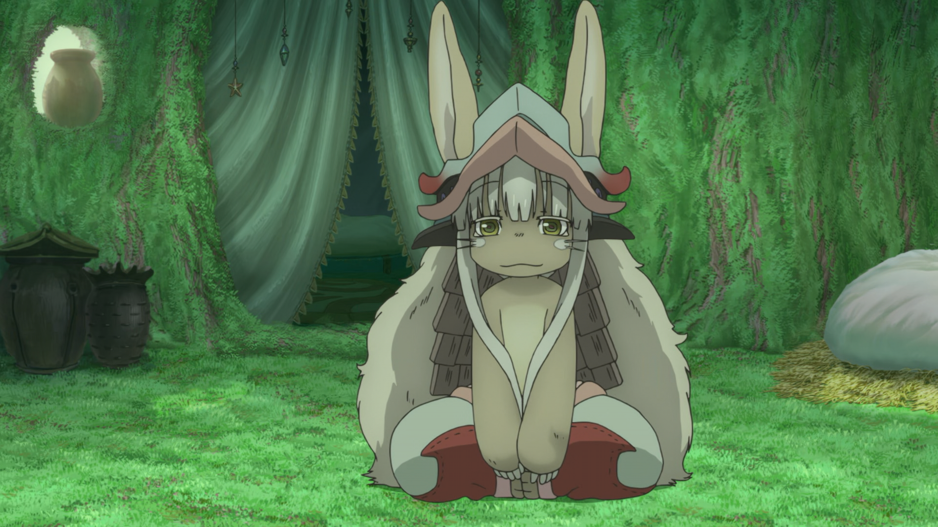 Nanachi from Made in Abyss sitting in a forest HD Wallpaper
