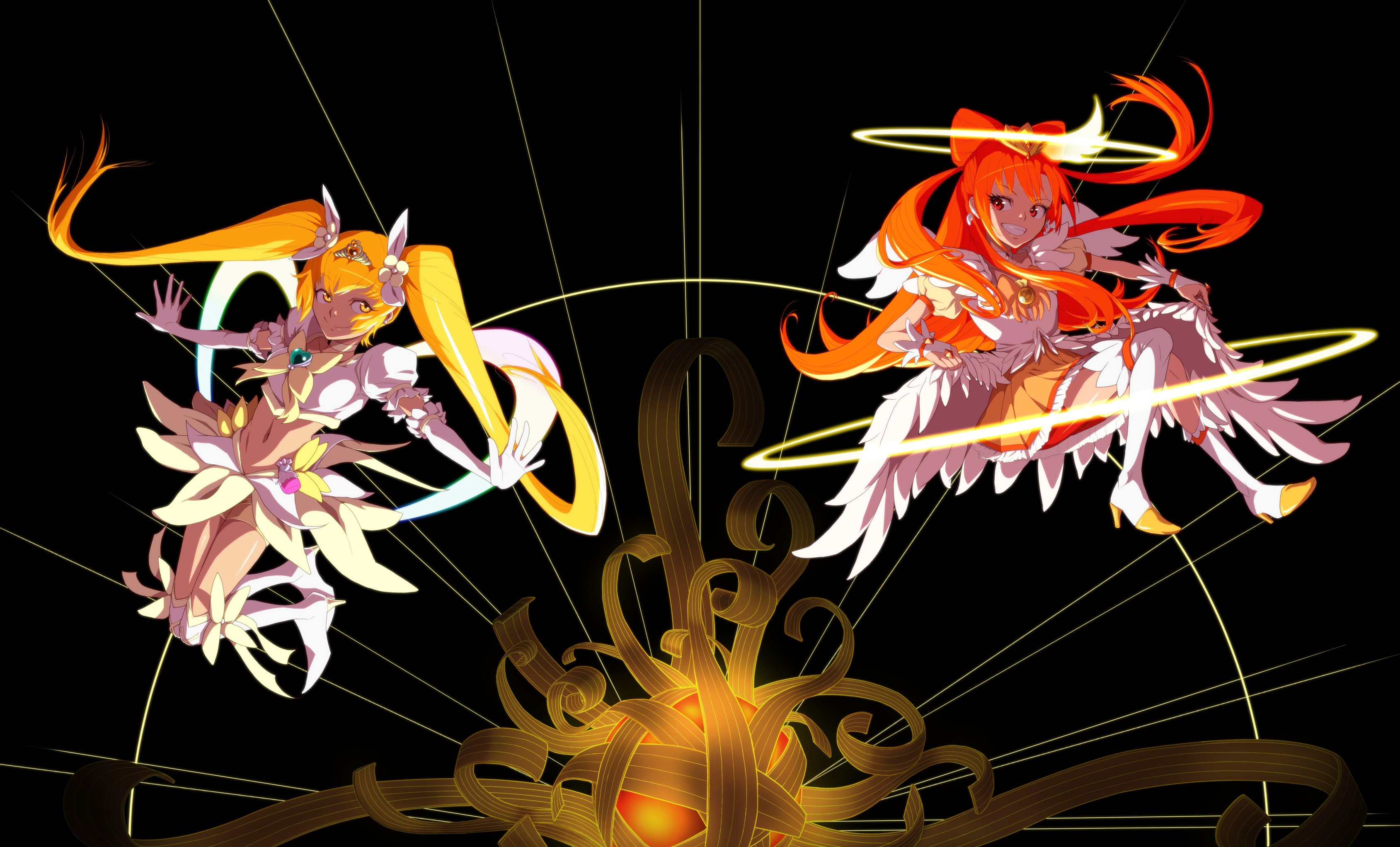 Cure Sunshine and Cure Sunny from Pretty Cure HD Wallpaper