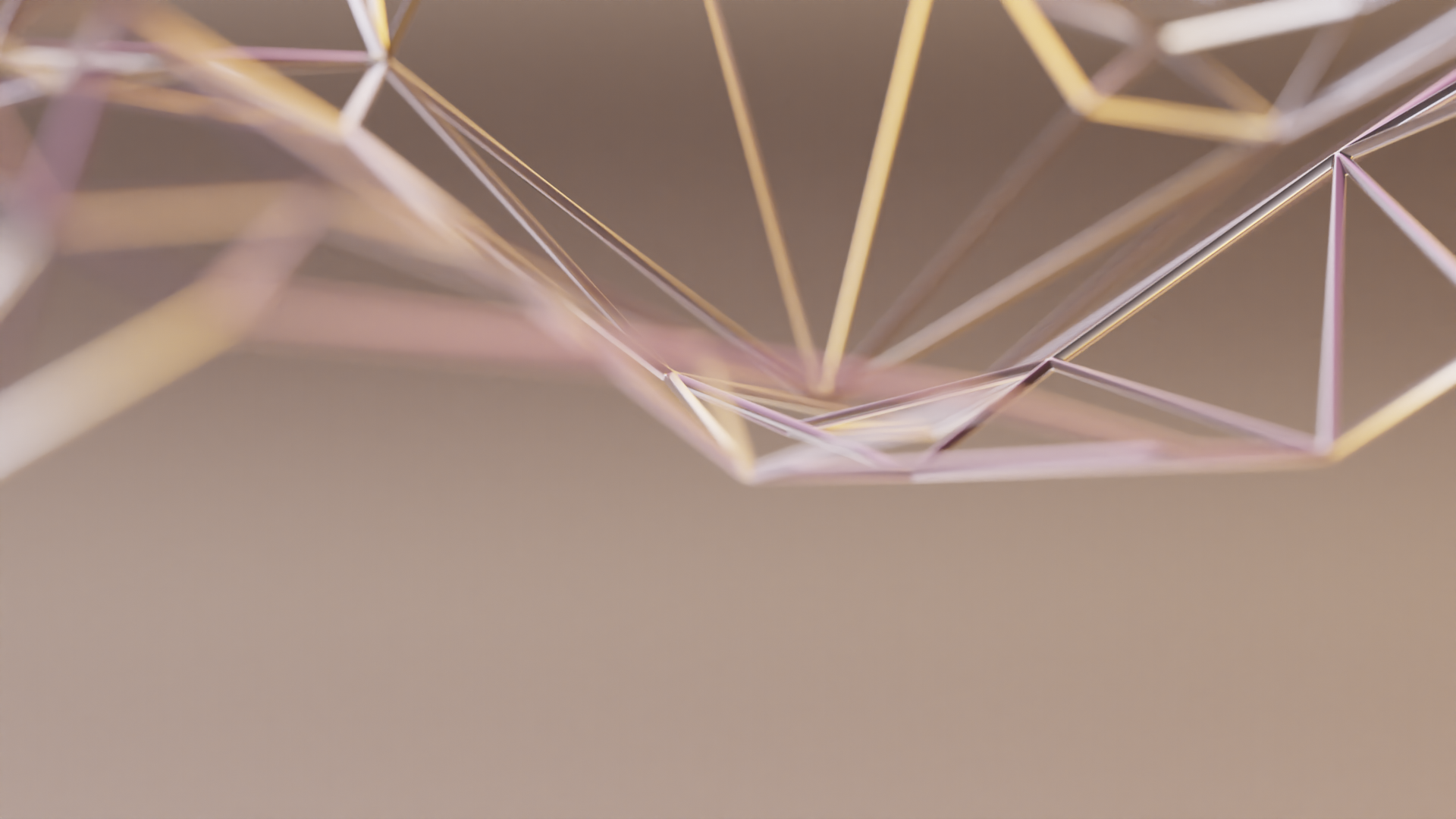 Abstract 3D Geometric Network with Soft Gradient HD Wallpaper