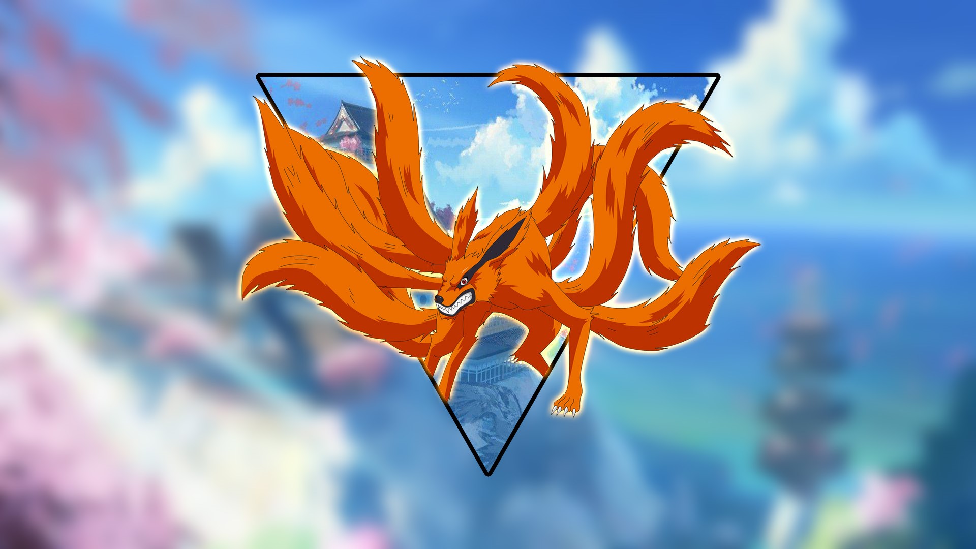 Kurama the Nine-Tails Fox from Naruto Shippuden HD Wallpaper