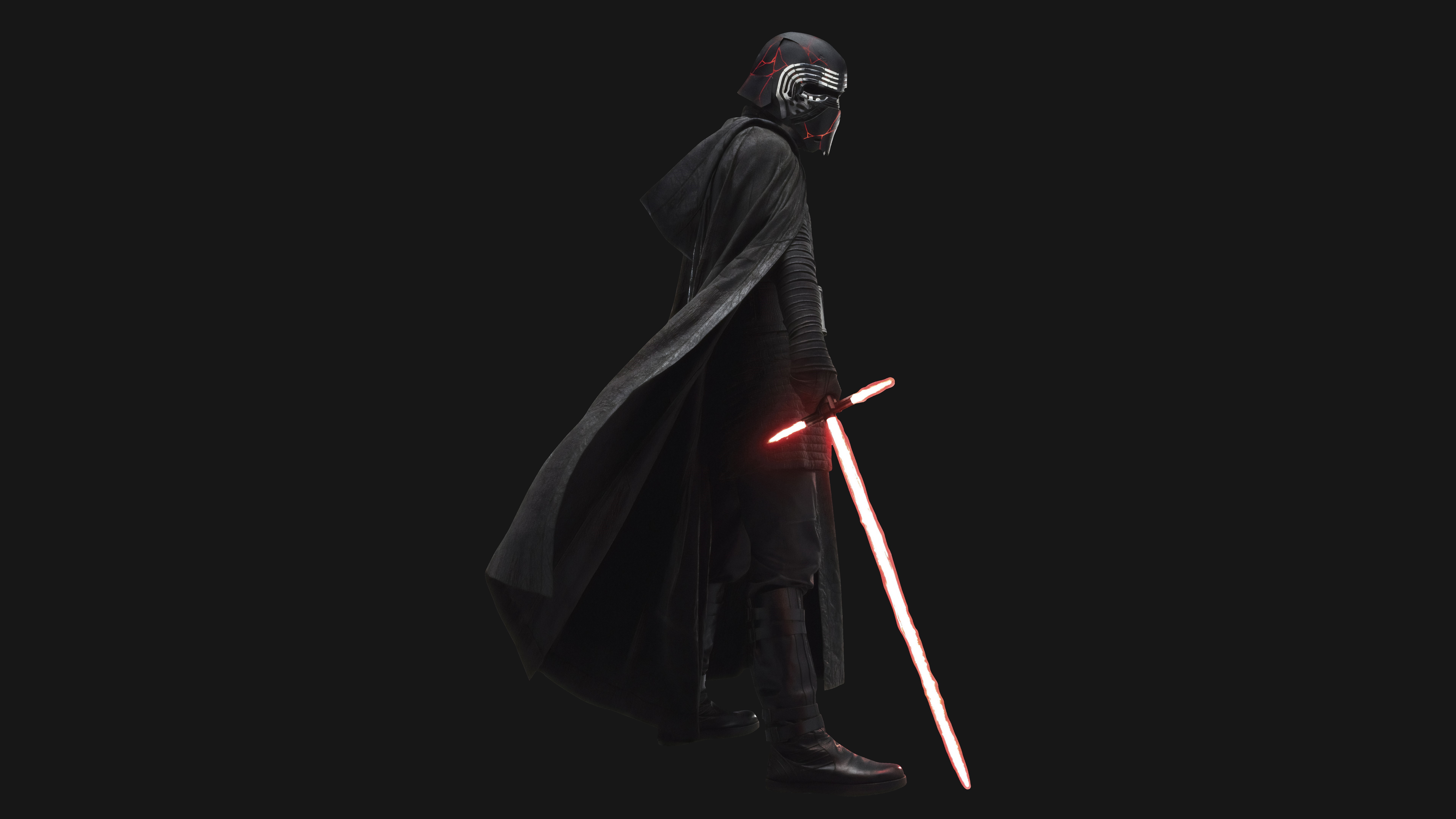 Kylo Ren from Star Wars holding a lightsaber HD Wallpaper