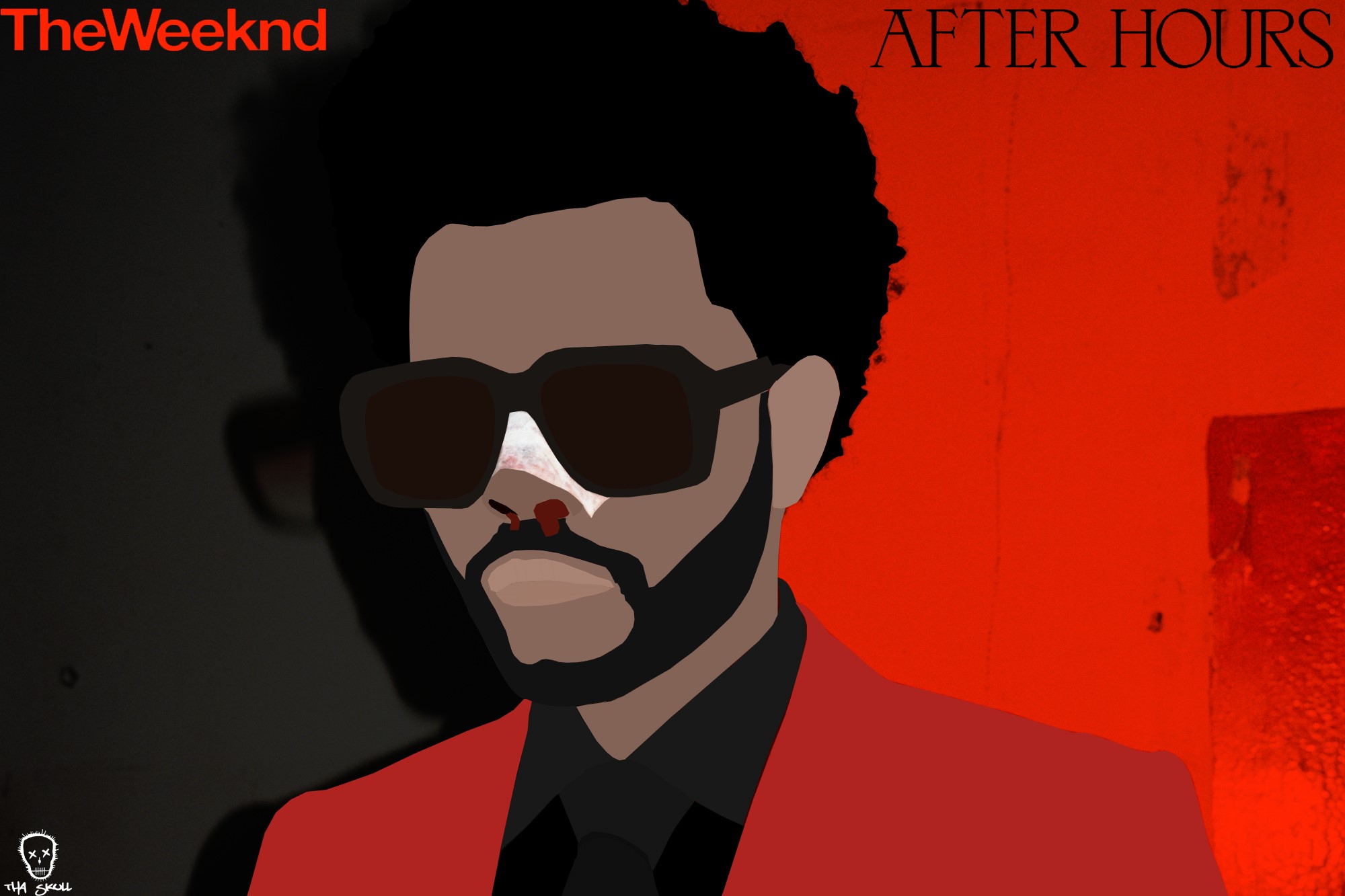 The Weeknd After Hours Red Minimal Art HD Wallpaper