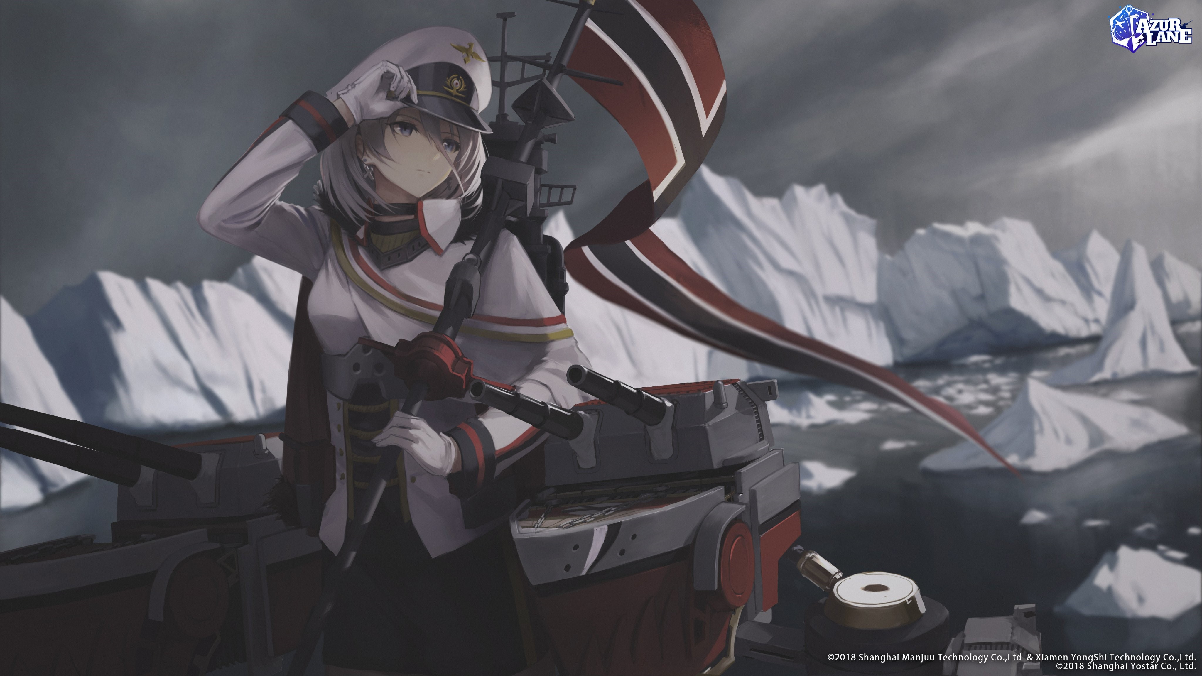 4K Tirpitz from Azur Lane in Arctic Scene HD Wallpaper