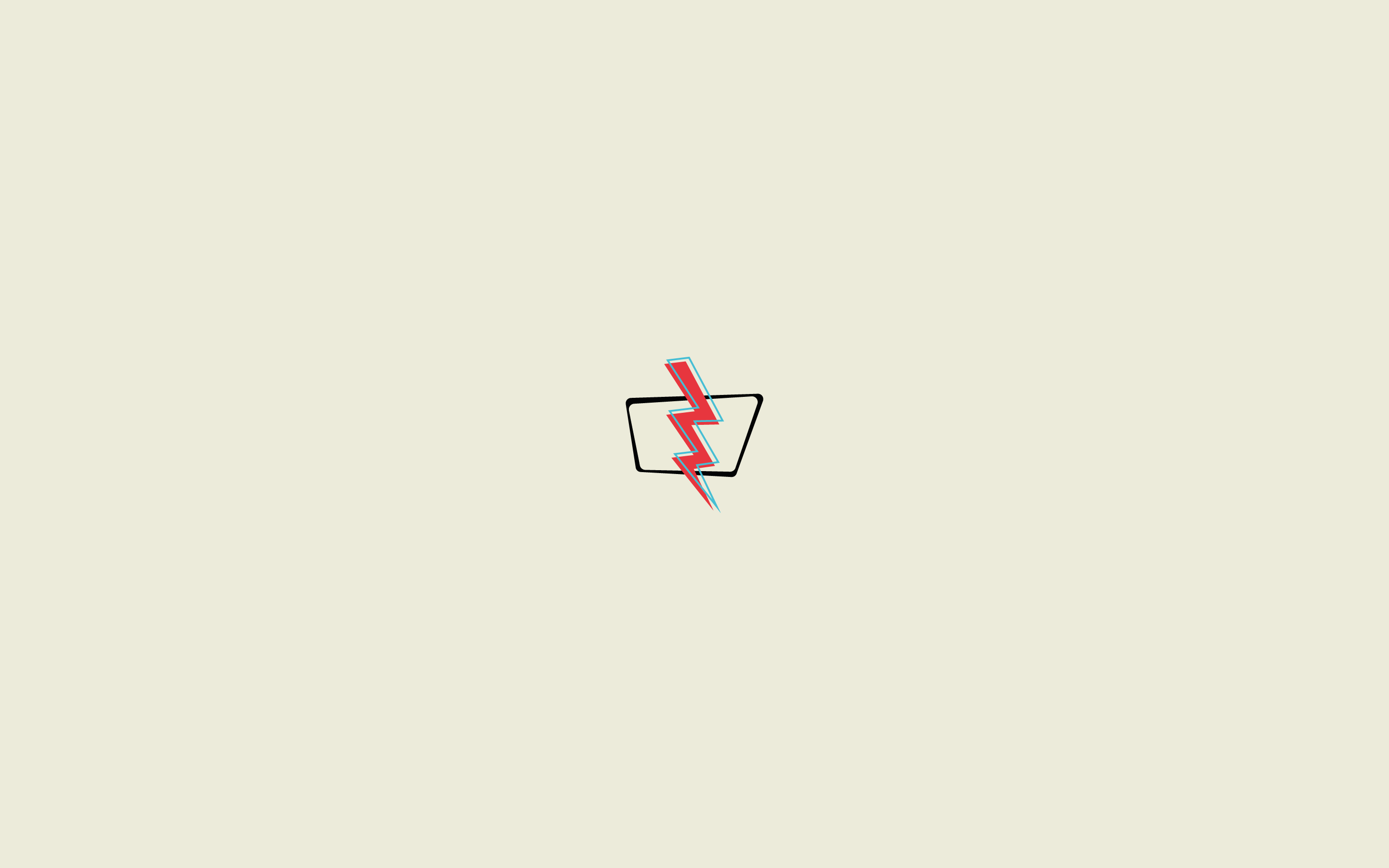 Lightning bolt inside a stylized frame HD Wallpaper