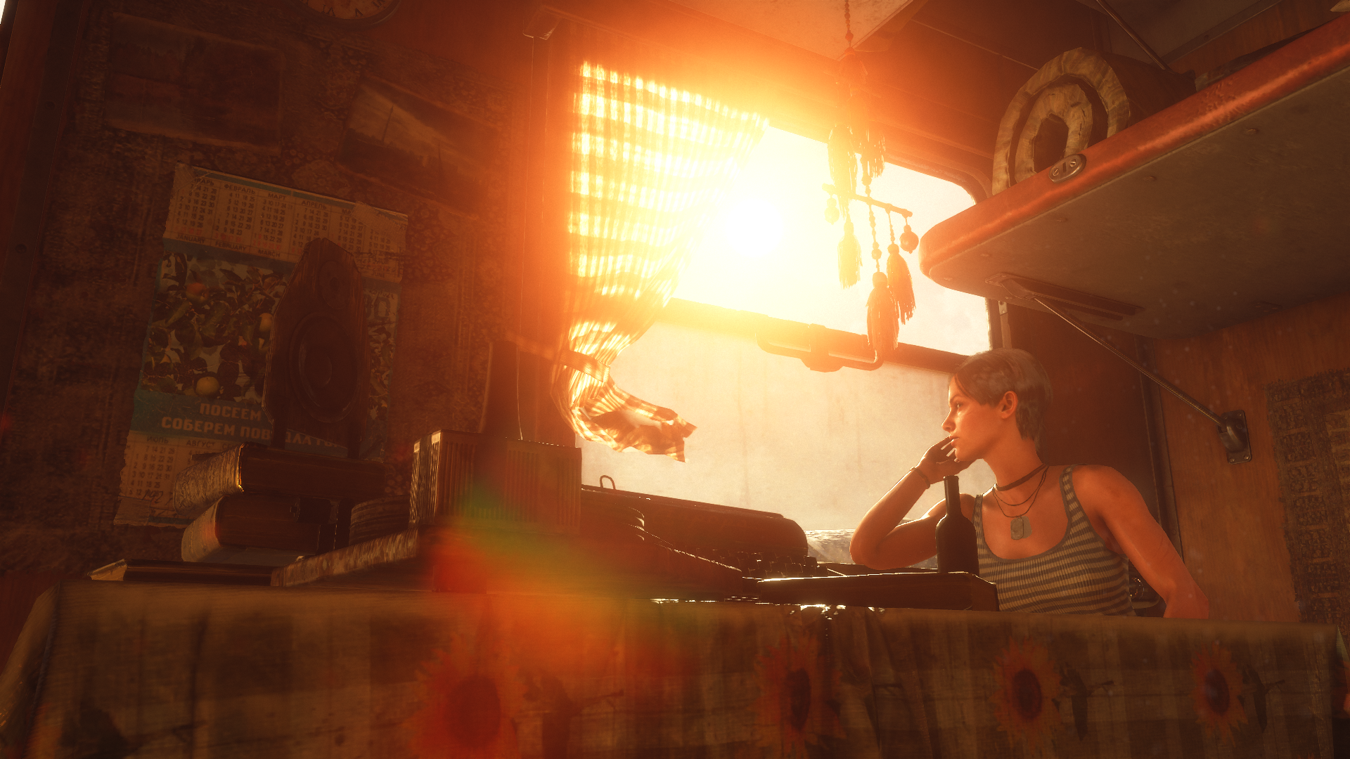 Anna Miller from Metro Exodus in a train car HD Wallpaper