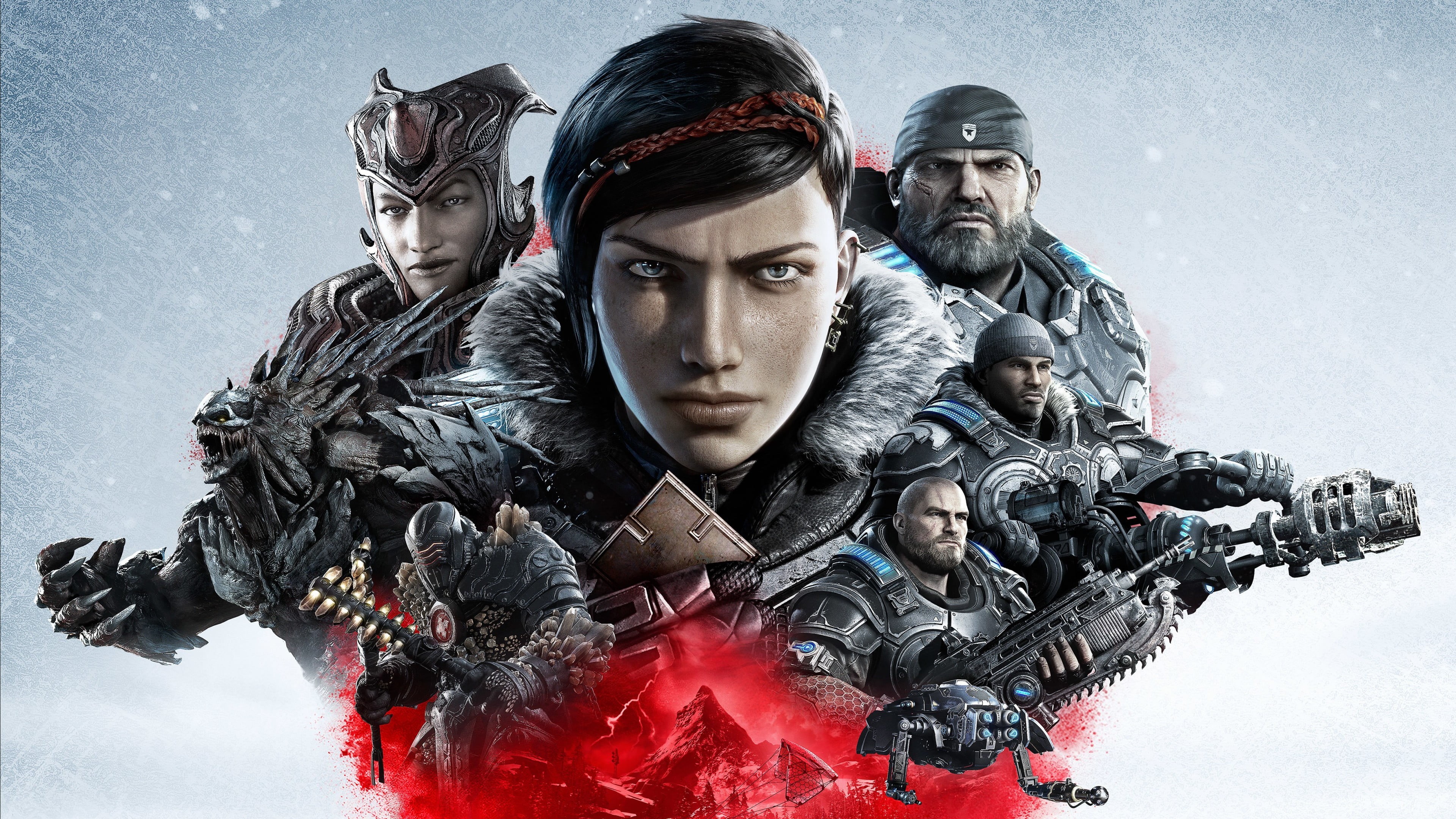 Gears of War characters in 4K video game art HD Wallpaper