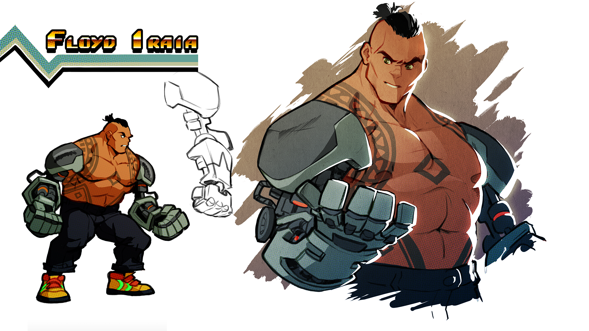 Floyd Iraia from Streets of Rage 4 HD Wallpaper