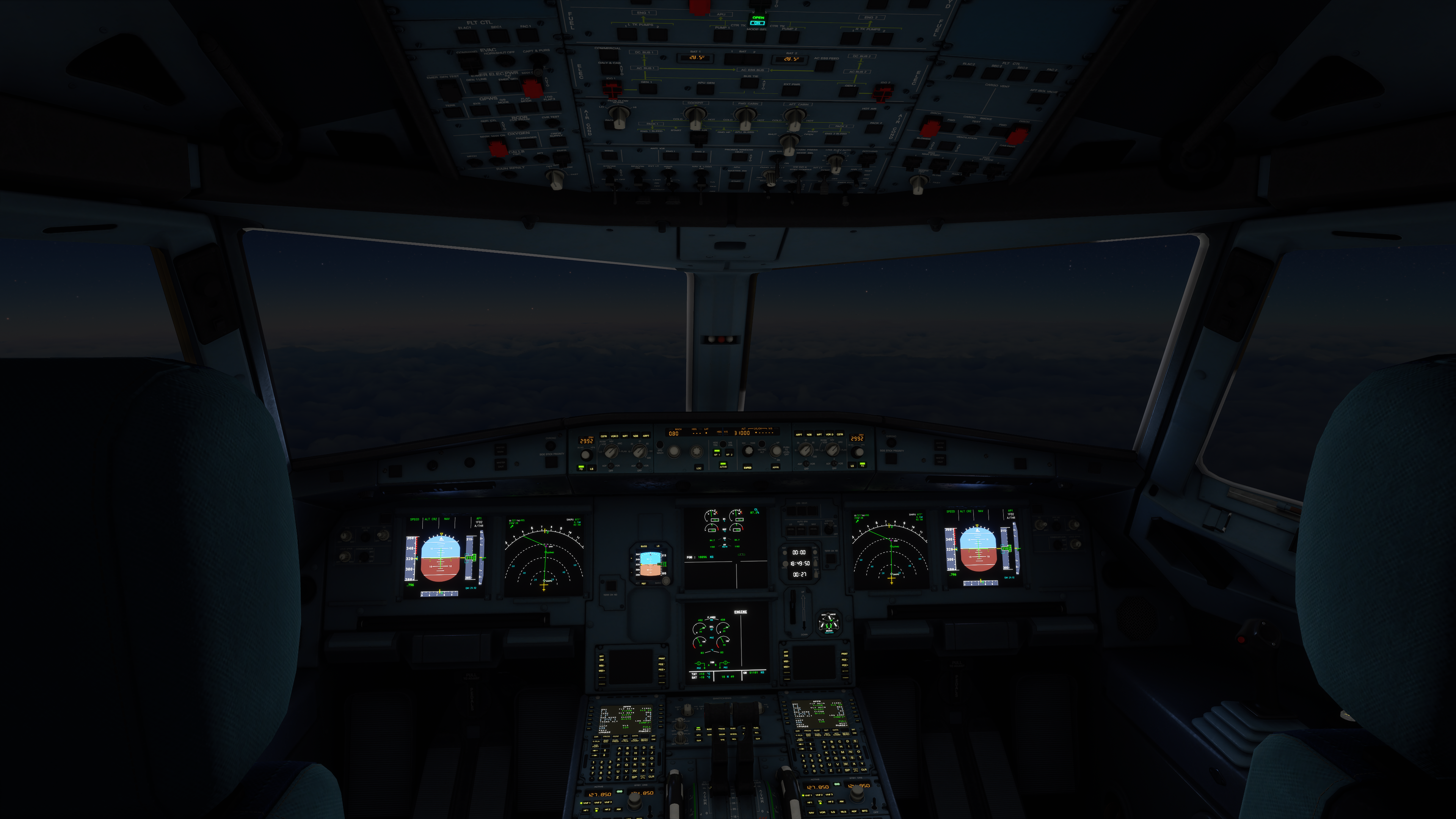 Cockpit of an Airbus in Microsoft Flight Simulator HD Wallpaper