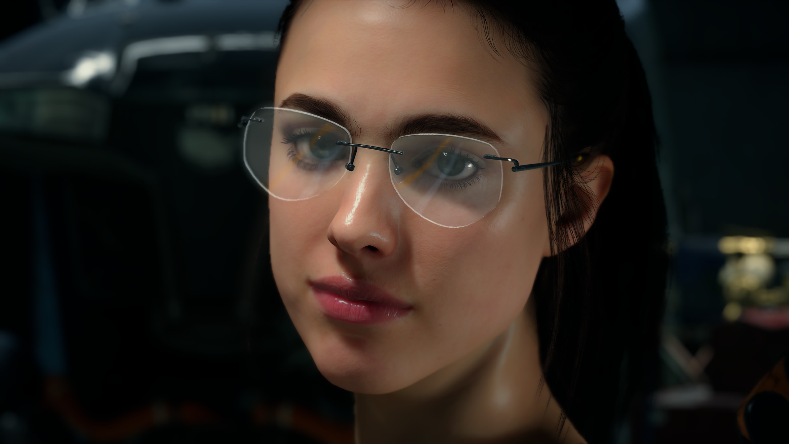 Mama from Death Stranding wearing glasses HD Wallpaper