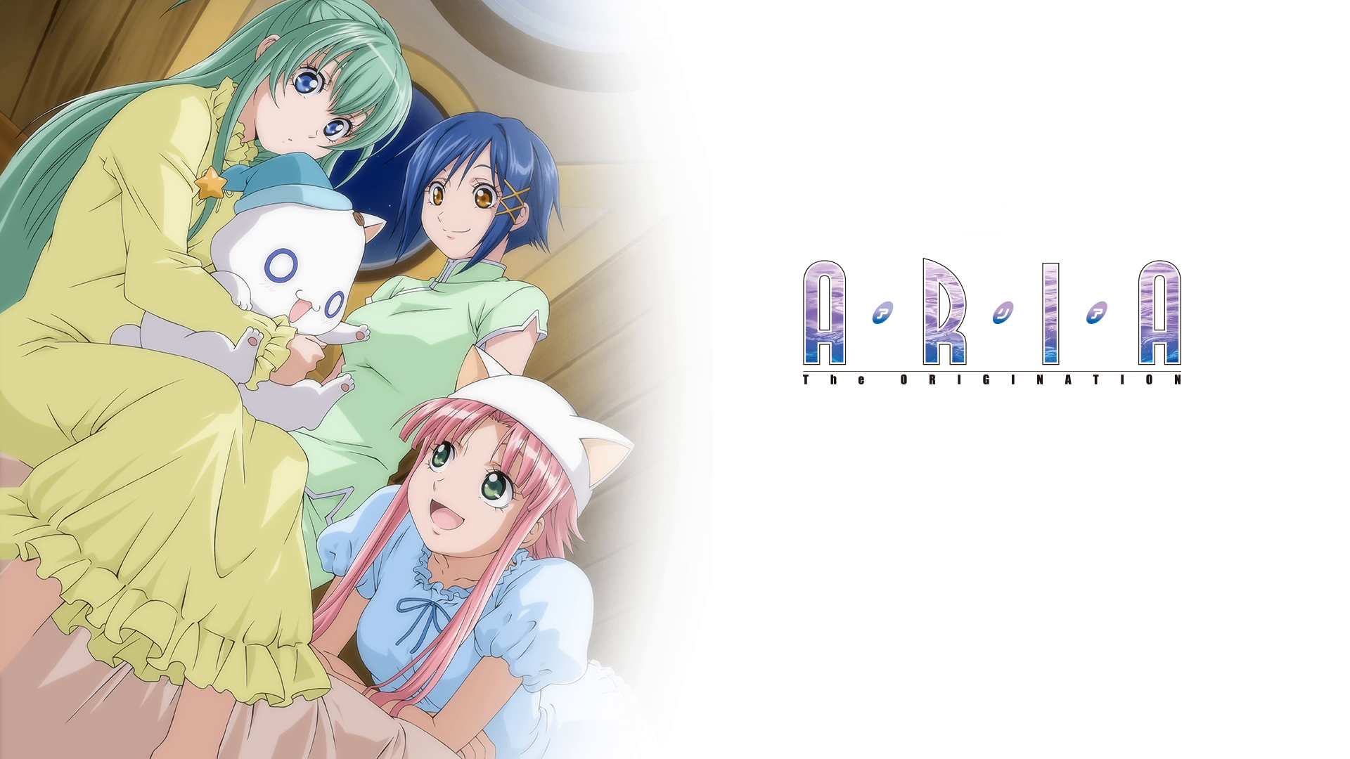 Aria the Origination characters with logo HD Wallpaper