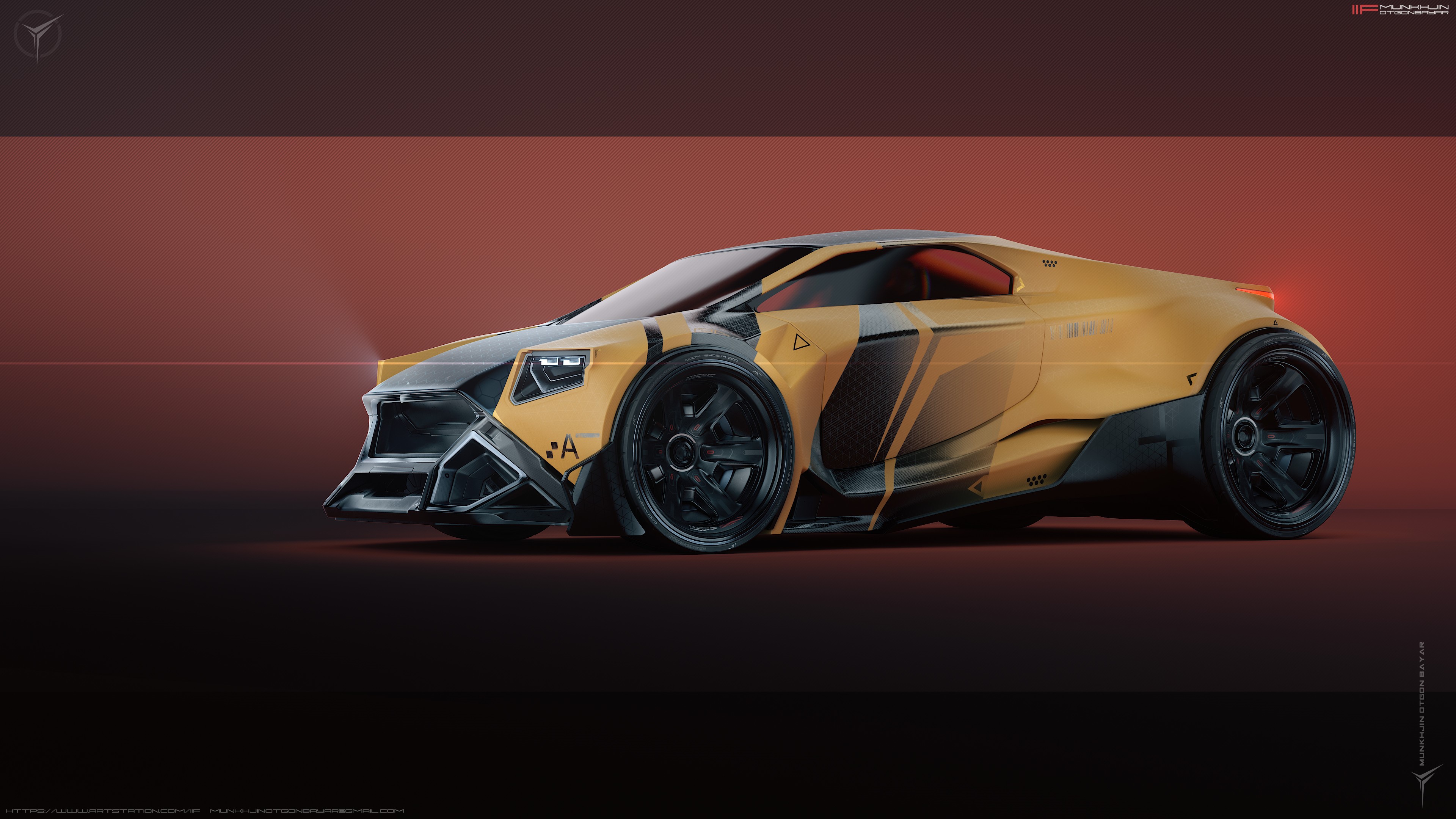 4K sports car artwork by Munkhjin Otgonbayar HD Wallpaper