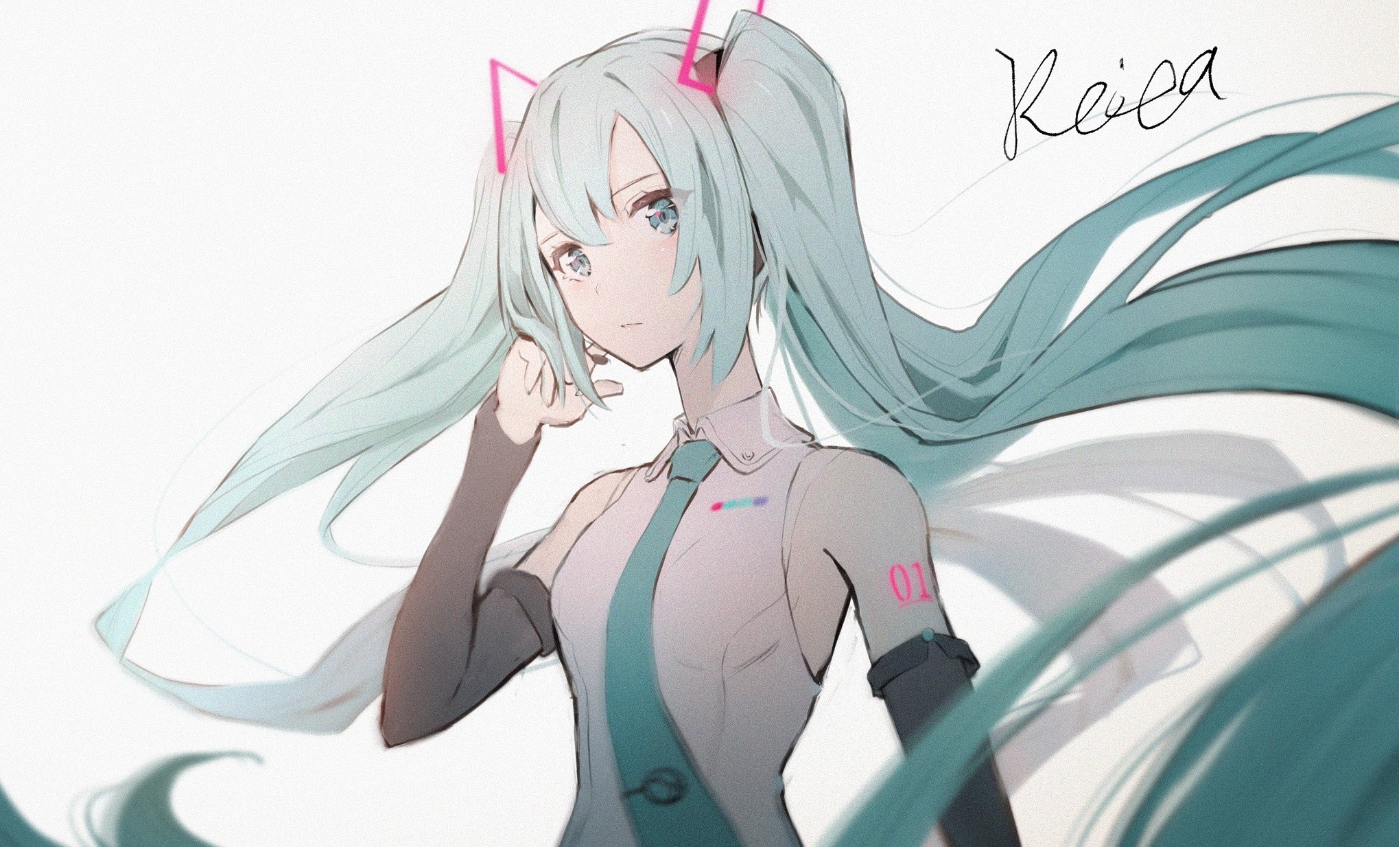 Hatsune Miku from Vocaloid by Hoshizaki Reita HD Wallpaper