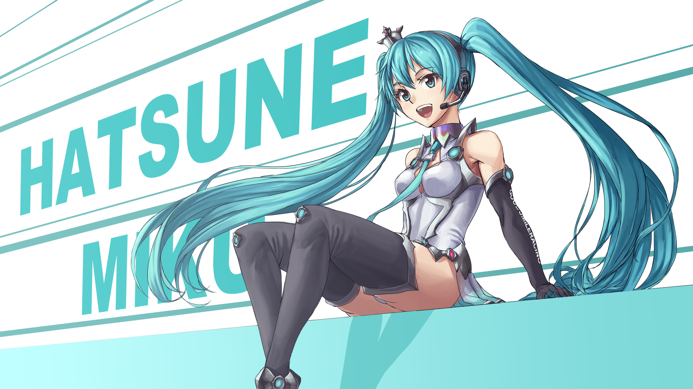 Hatsune Miku from Vocaloid HD Wallpaper