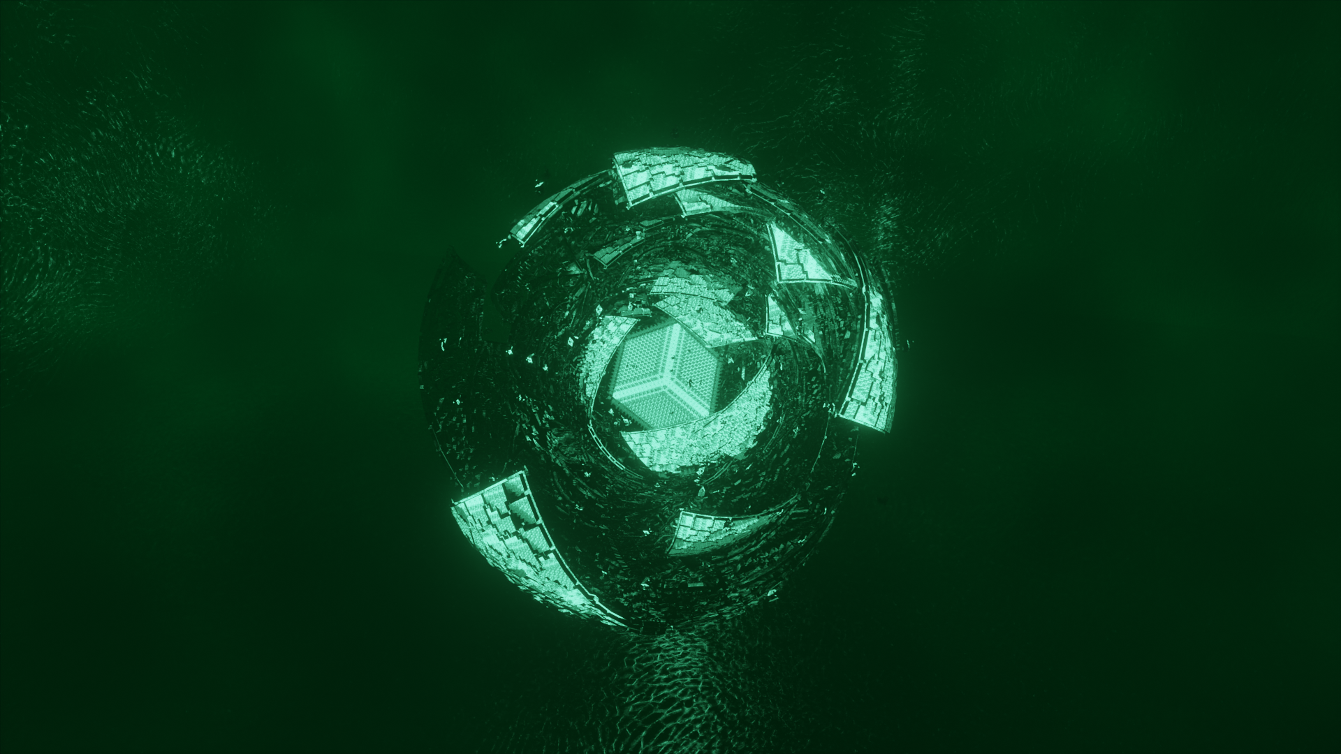 Abstract futuristic digital 3D graphics HD Wallpaper