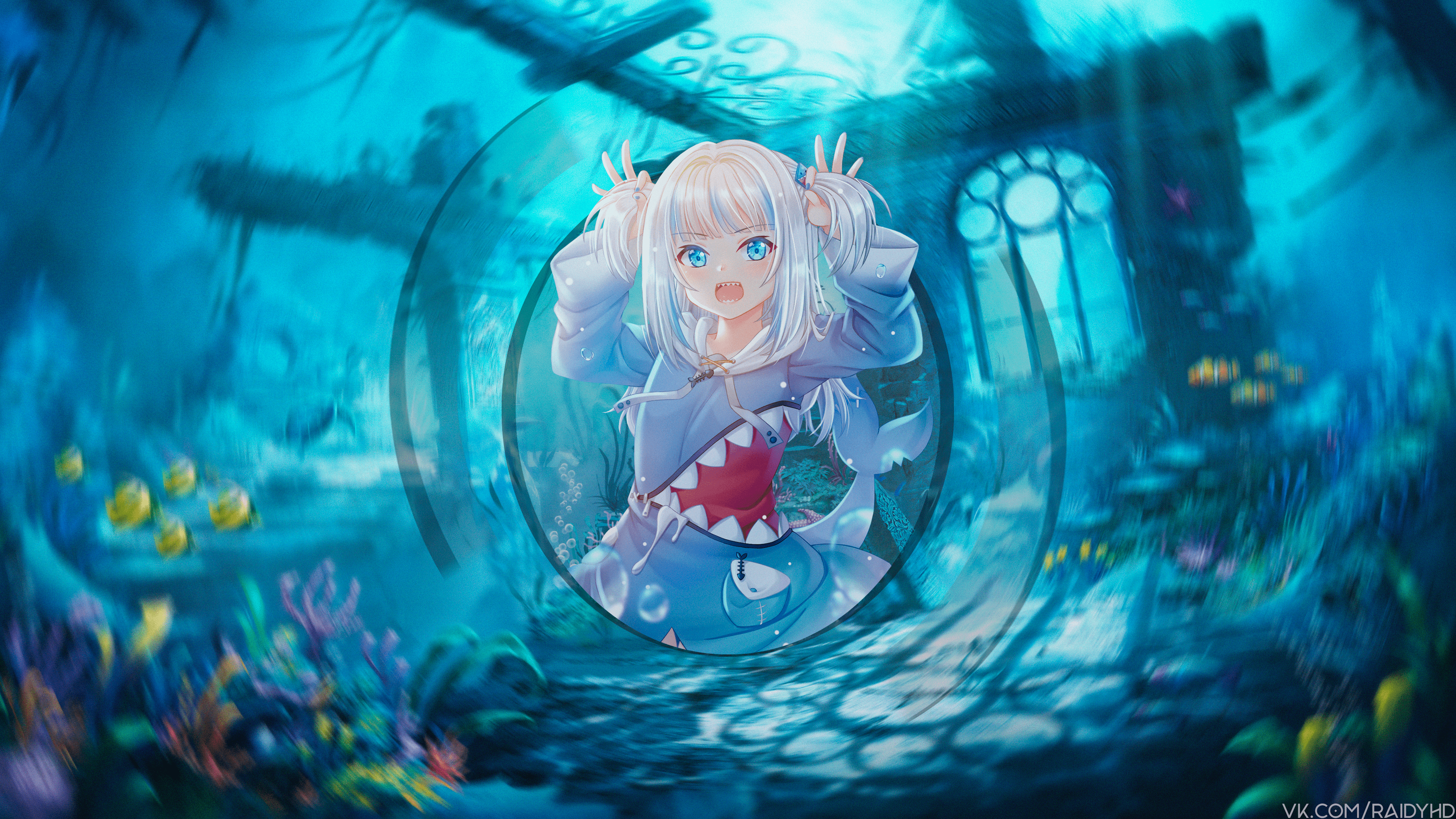 4K Gawr Gura from Hololive HD Wallpaper