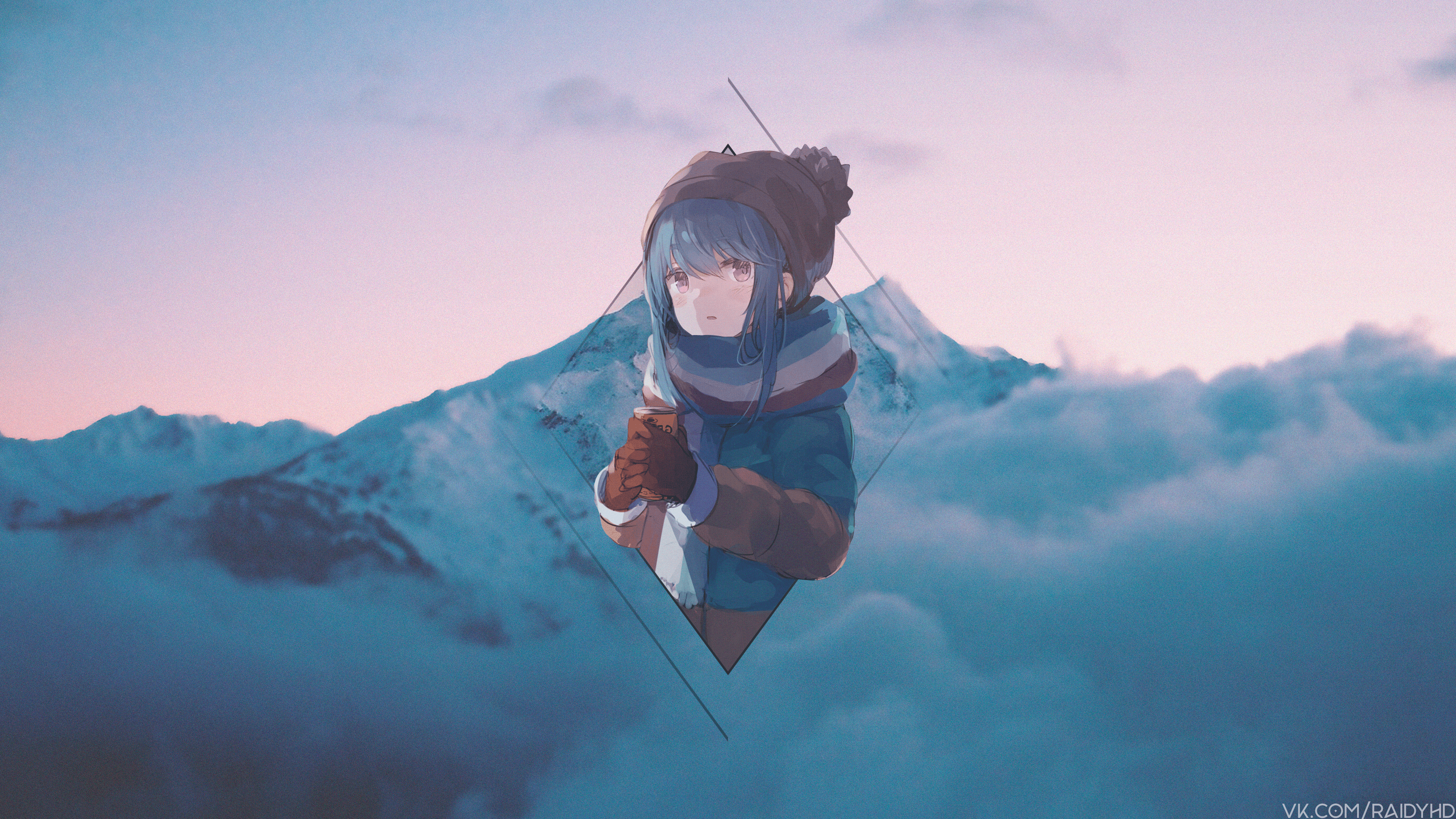 4K Rin Shima from Yuru Camp in winter HD Wallpaper