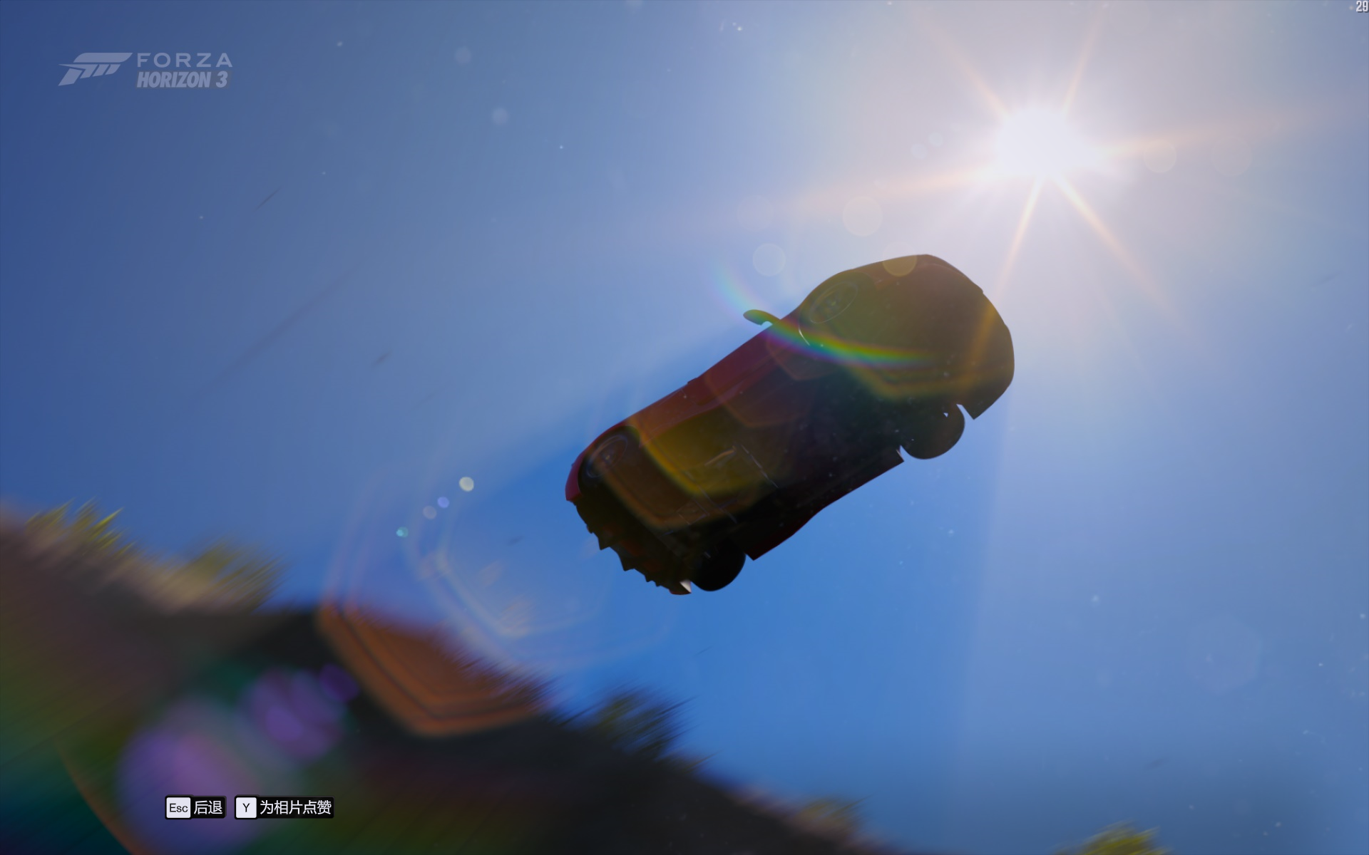 Forza Horizon 3 car jumping in the sky HD Wallpaper