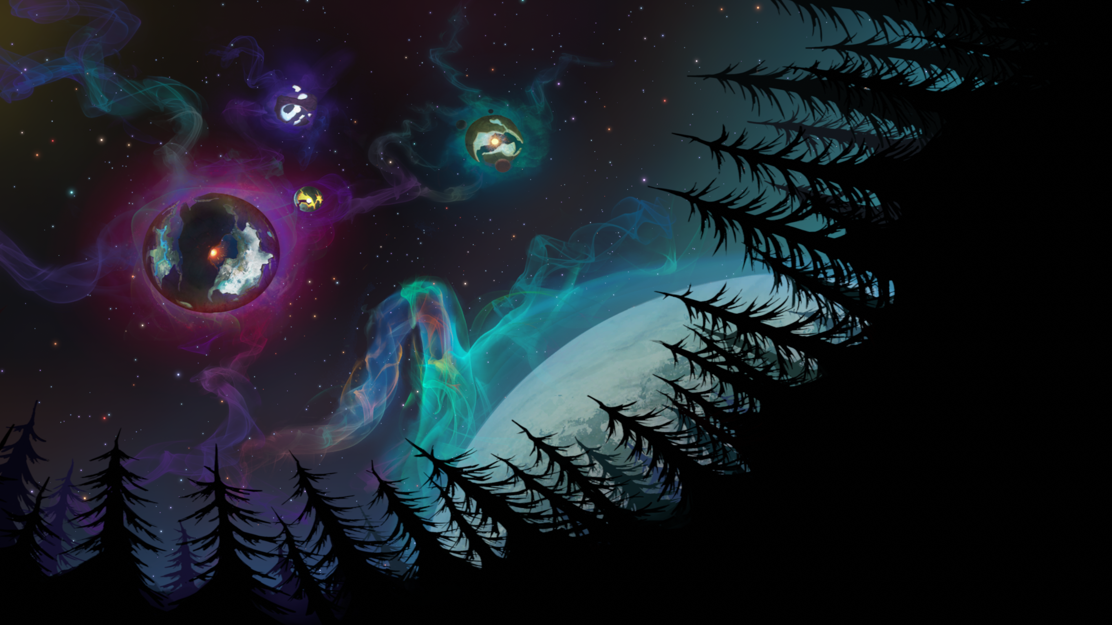 4K Space Artwork from The Outer Wilds HD Wallpaper