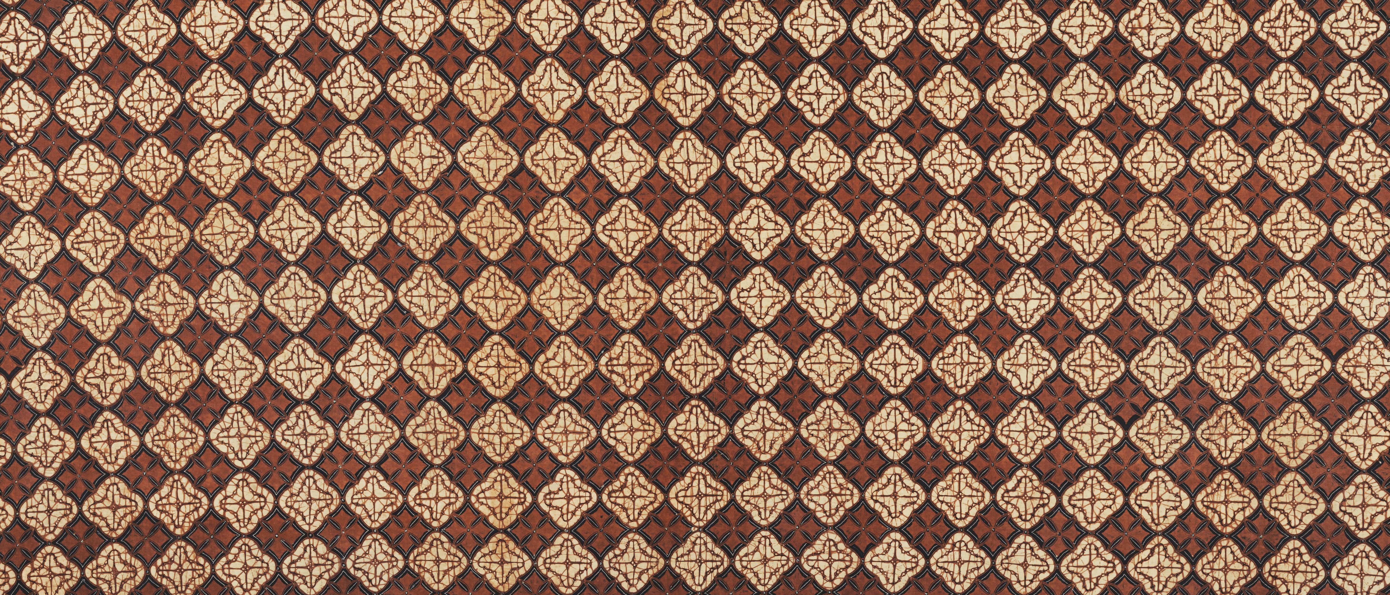 Brown and beige diamond pattern fabric HD Wallpaper