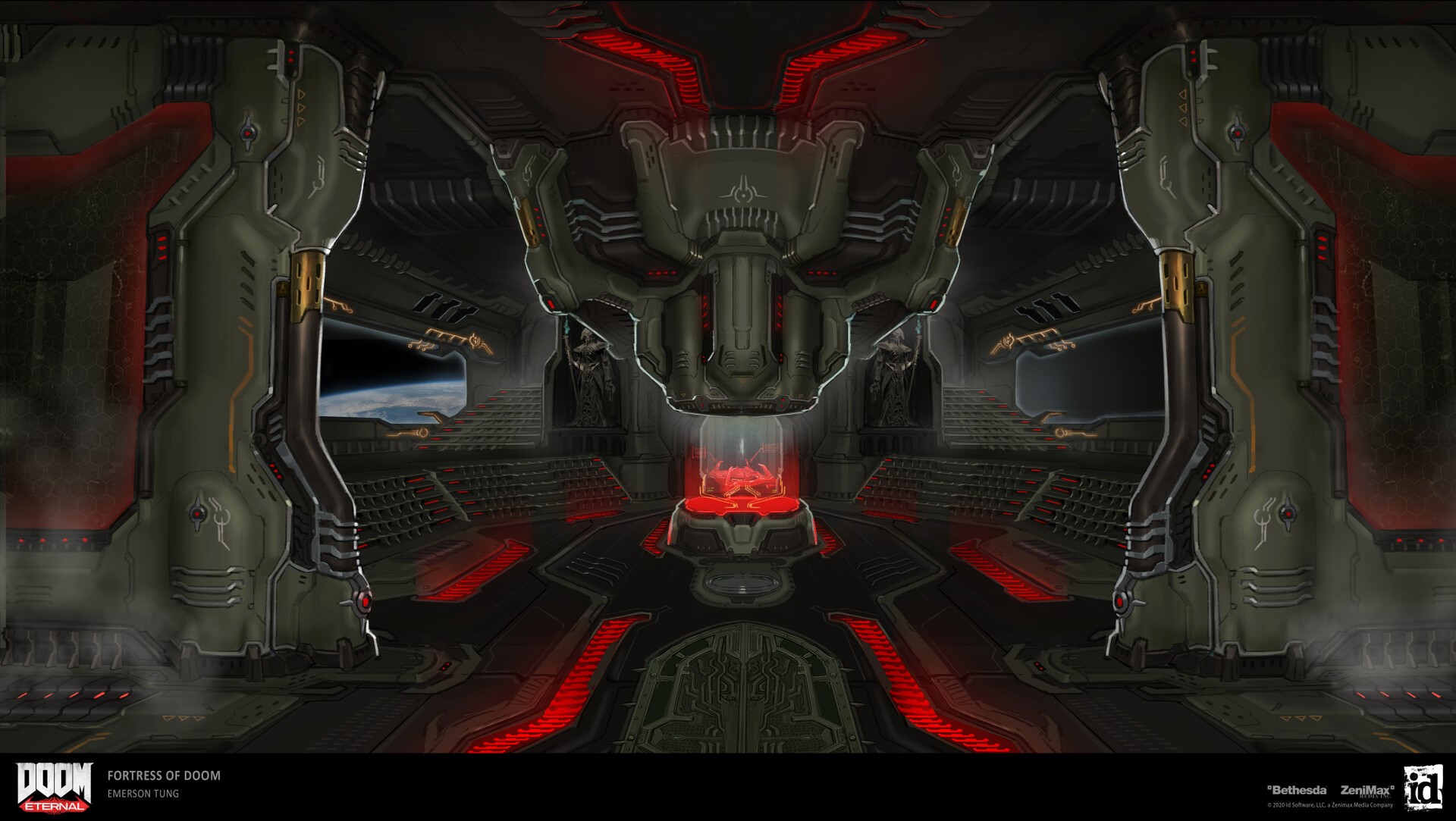 Fortress of Doom concept art from DOOM Eternal HD Wallpaper