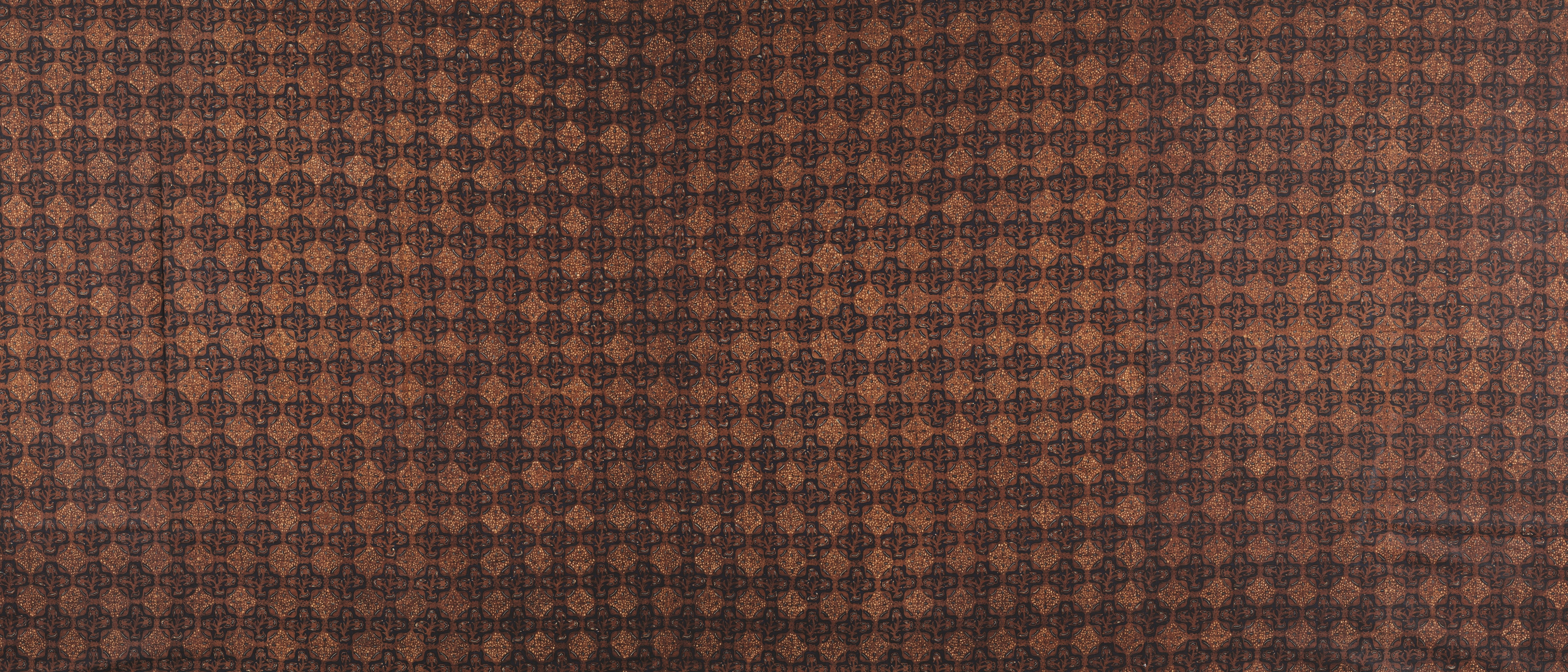 Brown fabric with a repeating geometric pattern HD Wallpaper