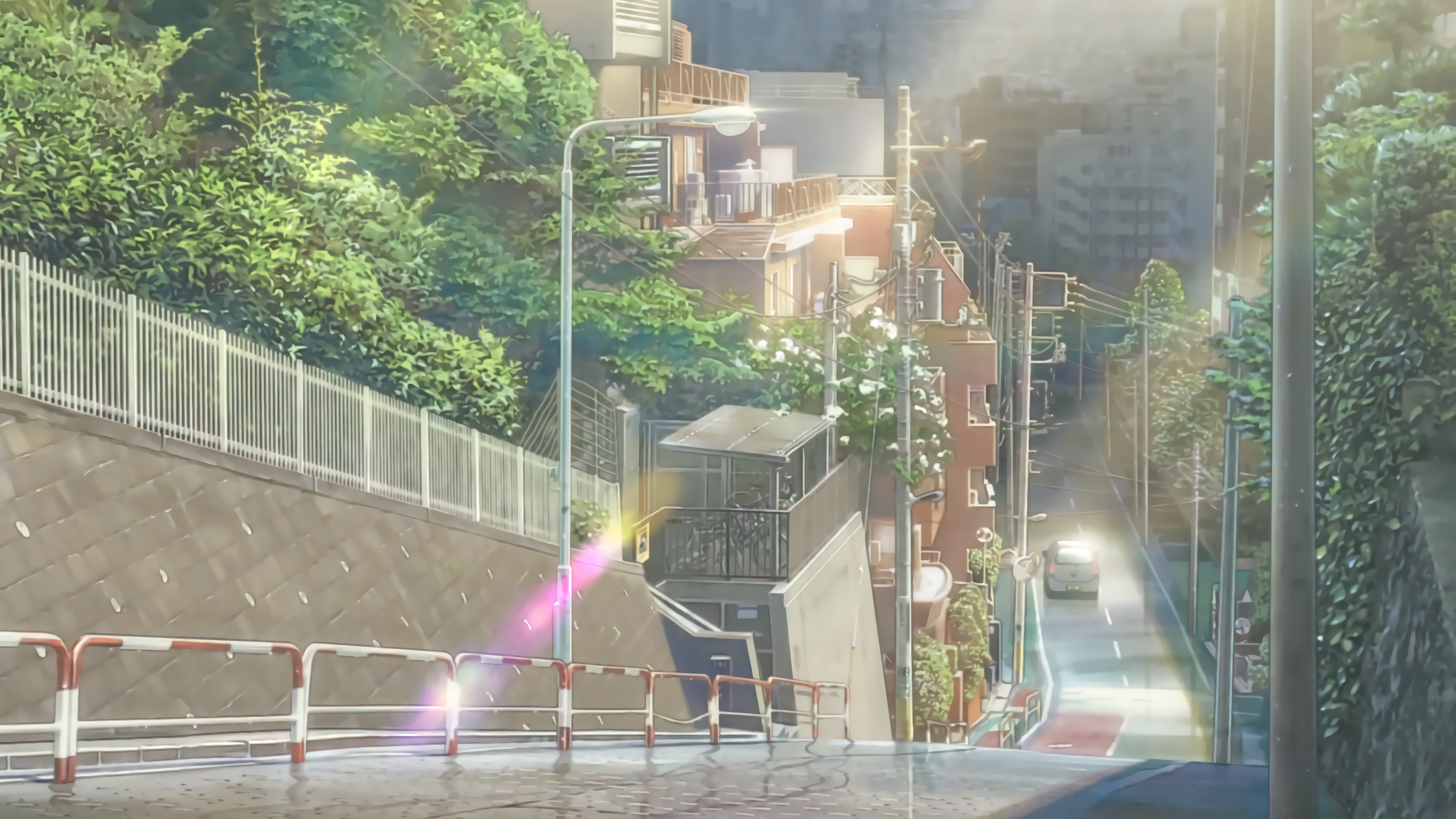 4K street scene from Tenki no Ko HD Wallpaper