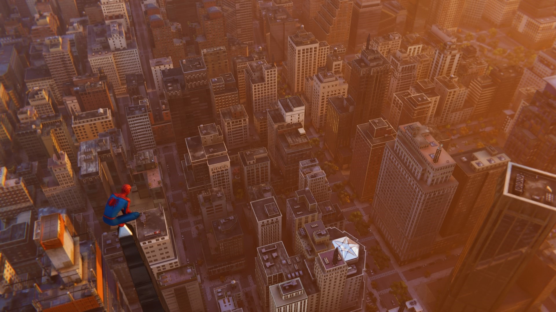 Spider-Man from Marvel's Spider-Man overlooking a city HD Wallpaper