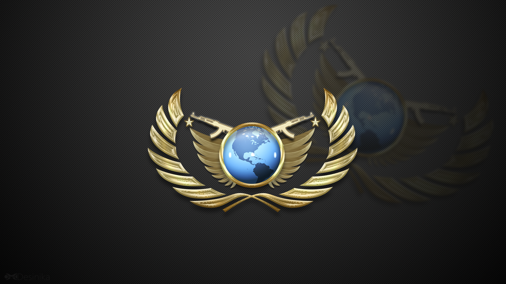 Counter-Strike: Global Offensive emblem with globe and wings HD Wallpaper