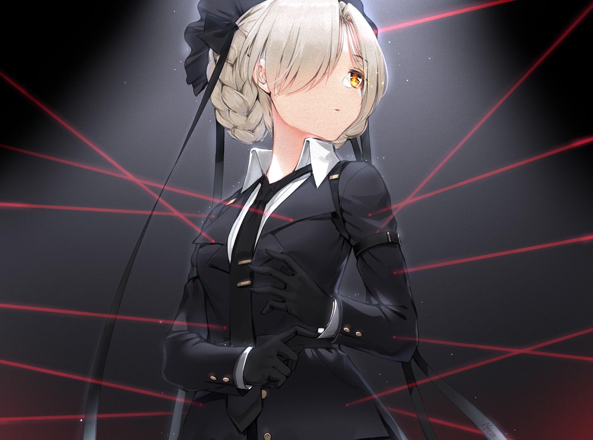 Sheffield from Azur Lane with red lasers HD Wallpaper