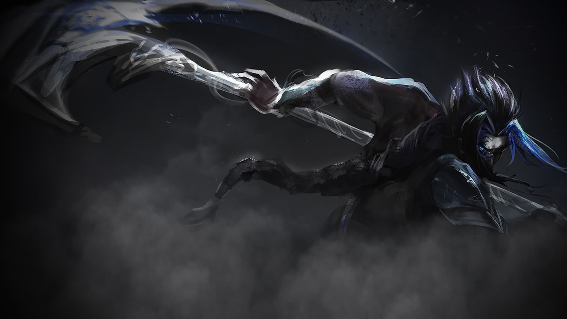 Kayn with Scythe and Blue Eyes HD Wallpaper