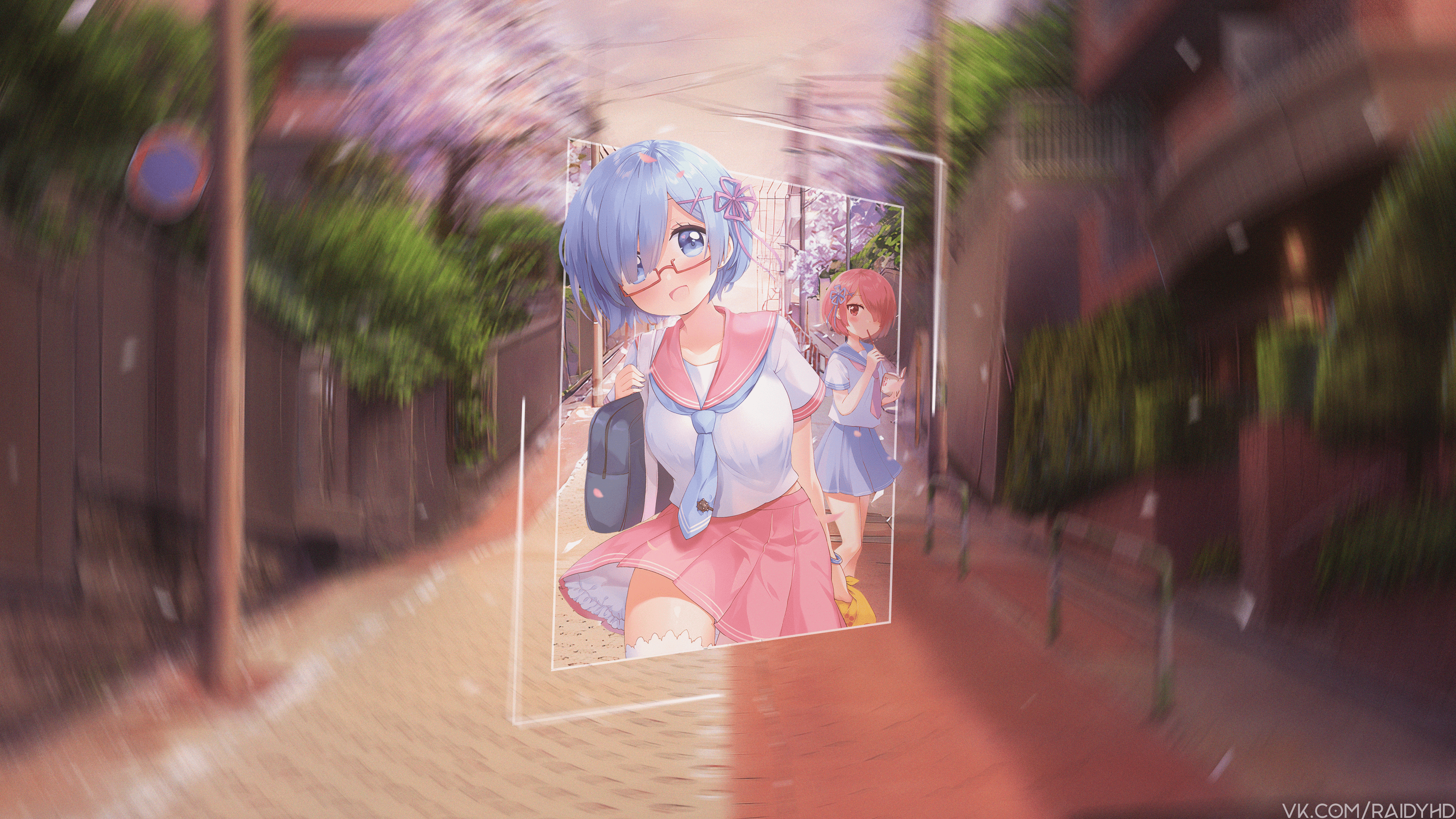 4K Rem and Ram from Re:Zero HD Wallpaper