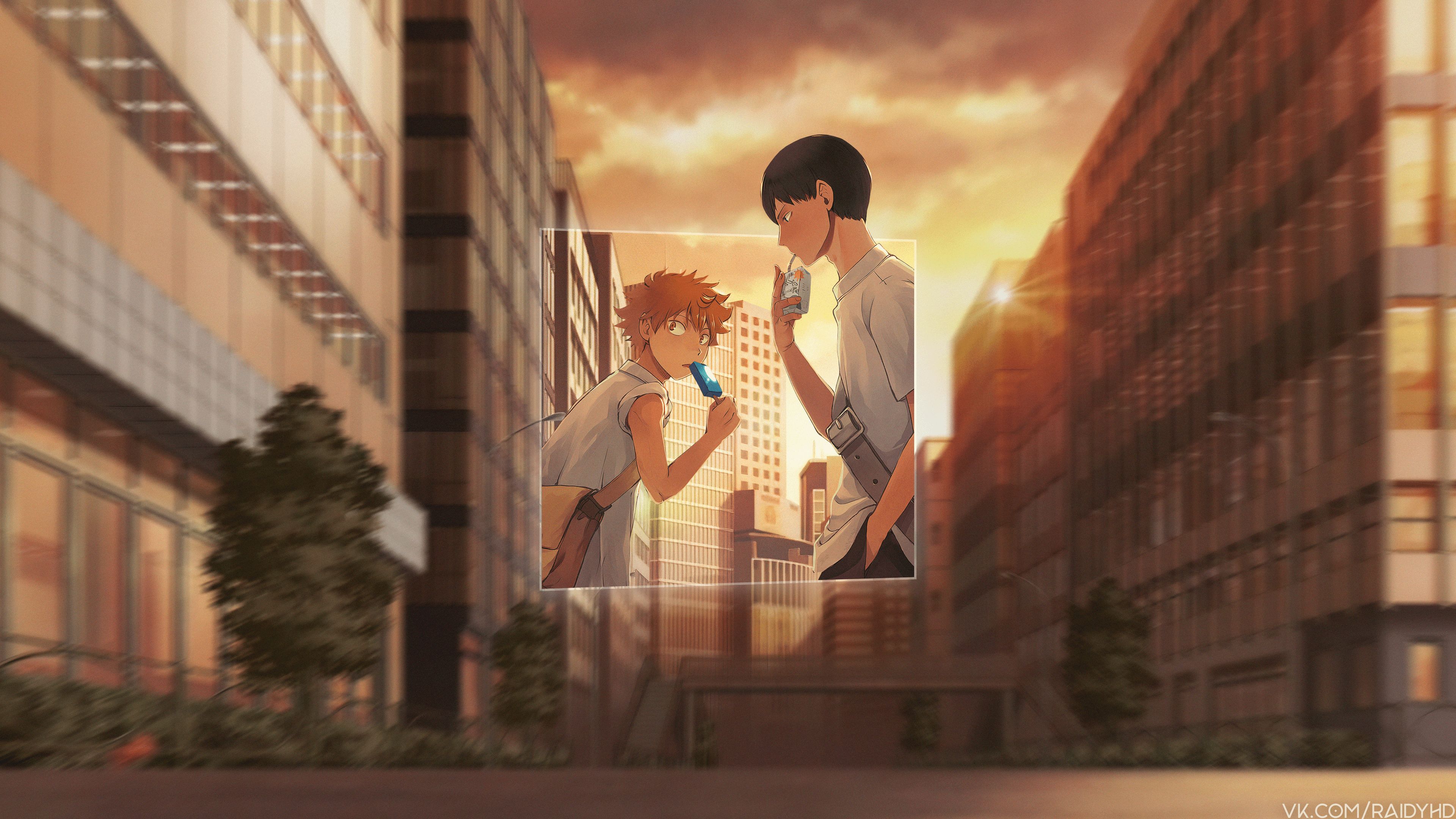 4K Hinata Shouyou and Kageyama Tobio from Haikyuu!! HD Wallpaper