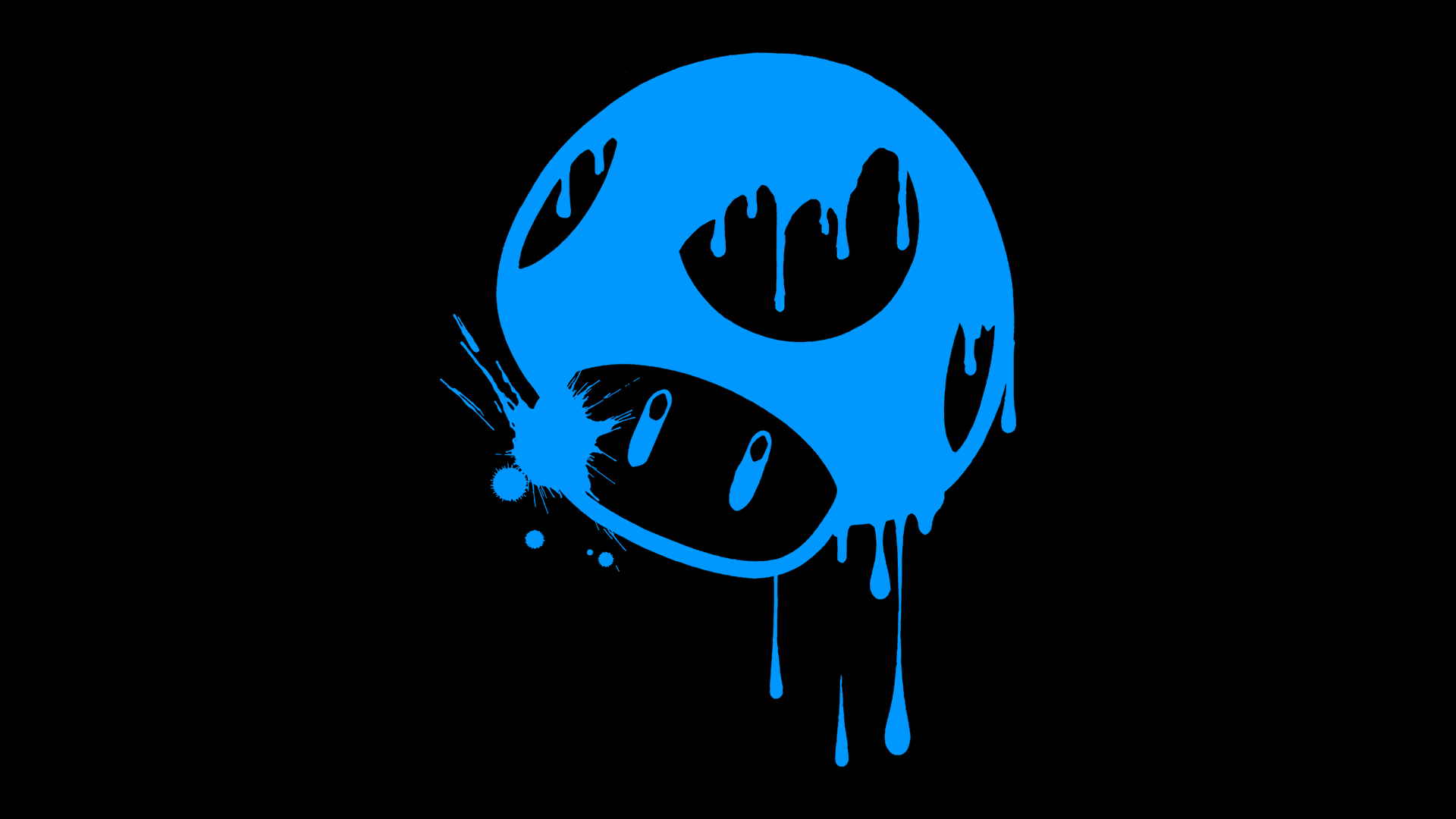 Blue dripping mushroom from Super Mario HD Wallpaper