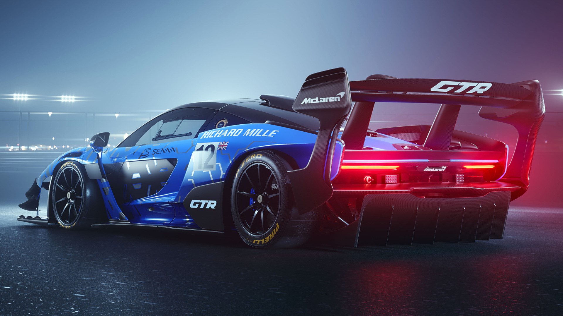 McLaren Senna GTR race car with GTR logo HD Wallpaper