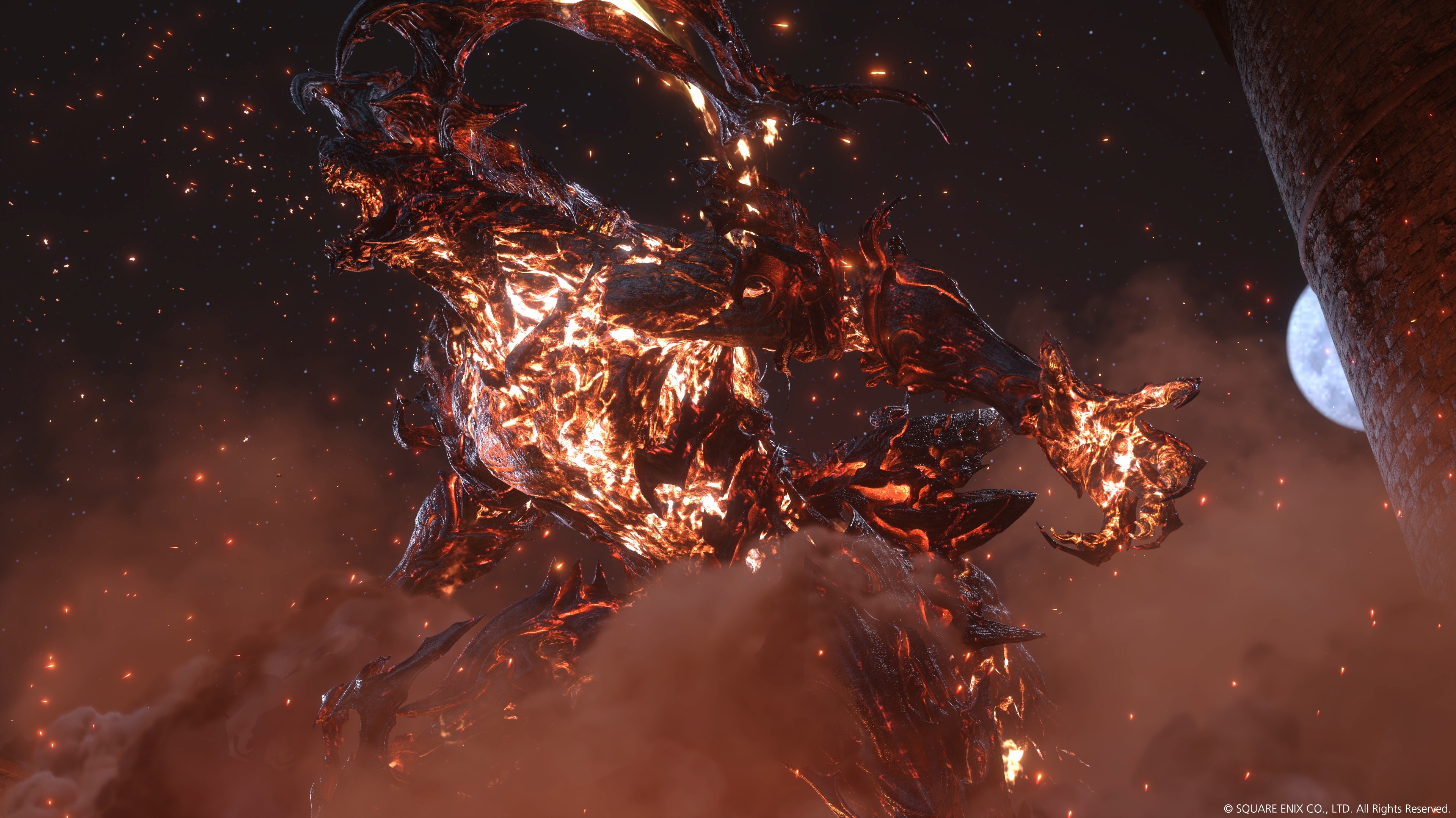 4K Final Fantasy XVI Fire Monster HD Wallpaper