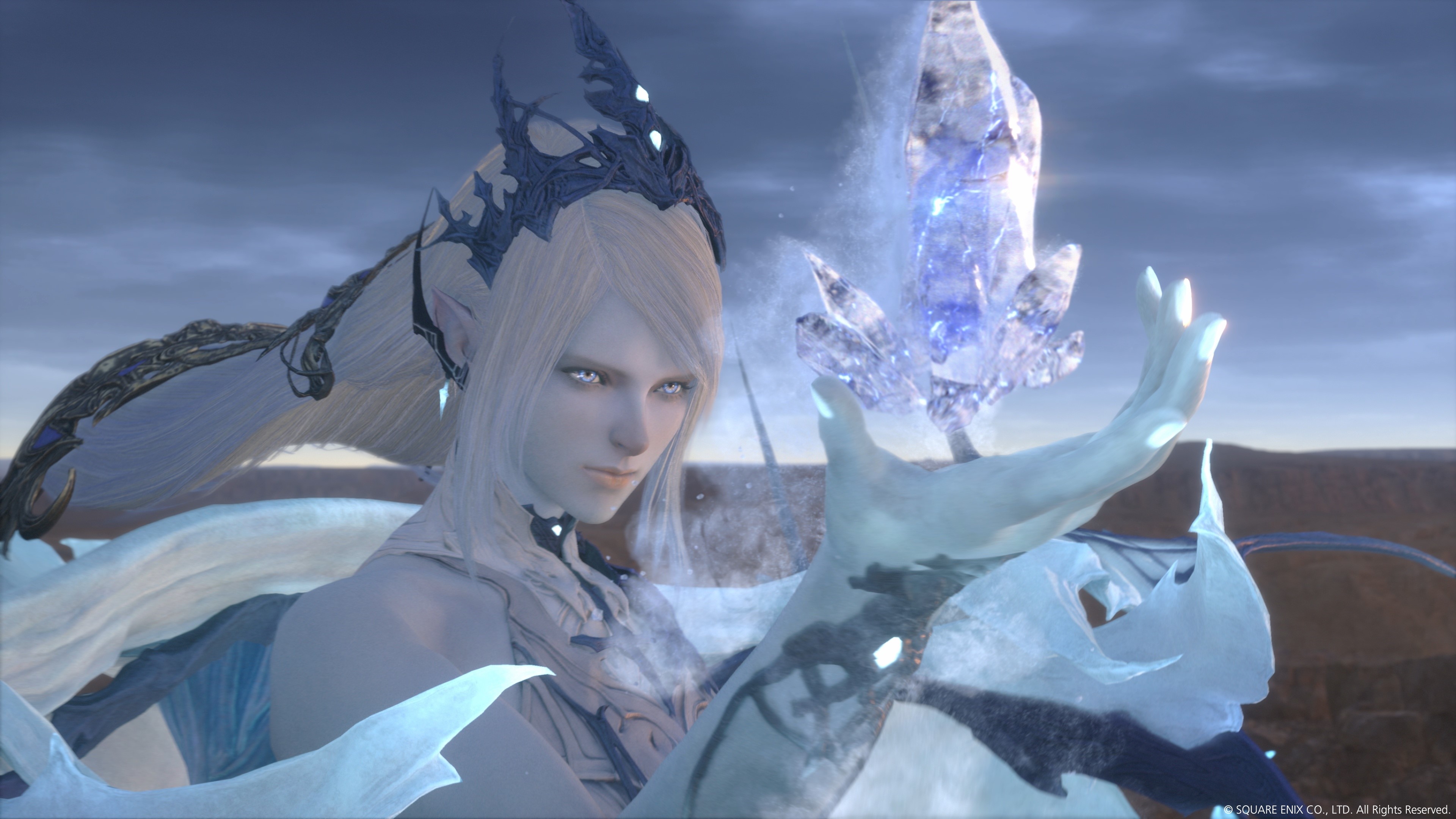 Final Fantasy XVI Ice Crystal Magic HD Wallpaper